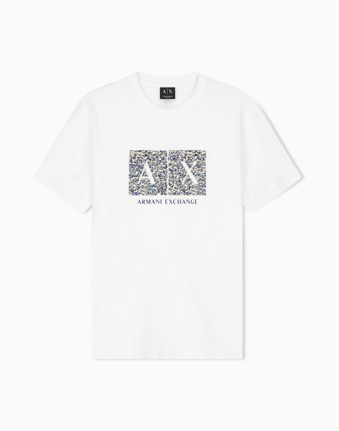 ボックスロゴ-スリムフィット-半袖クルネックtシャツ-ホワイト--armani-exchange