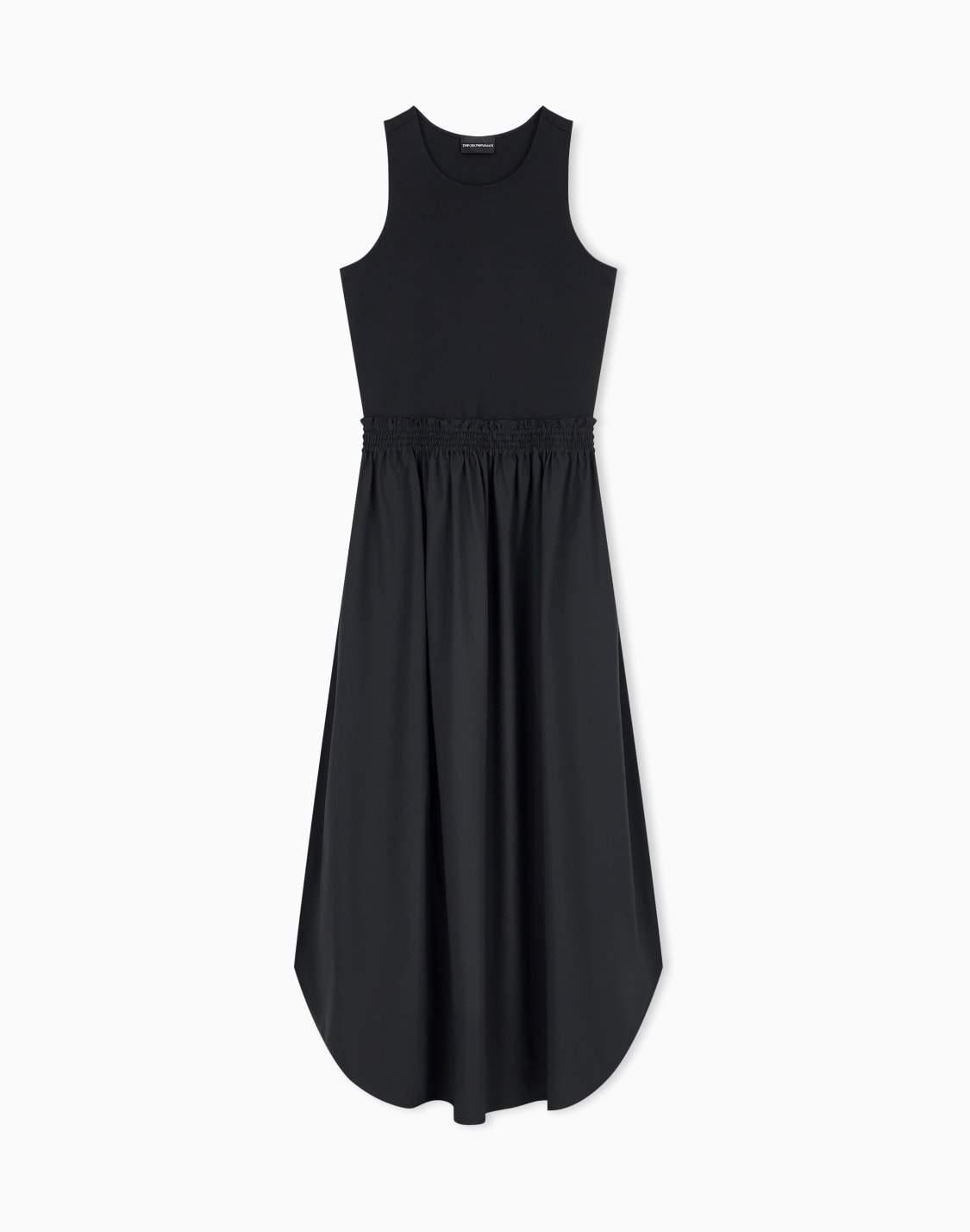 sleeveless-maxi-dress-in-viscose-with-elasticized-waist-black--emporio-armani