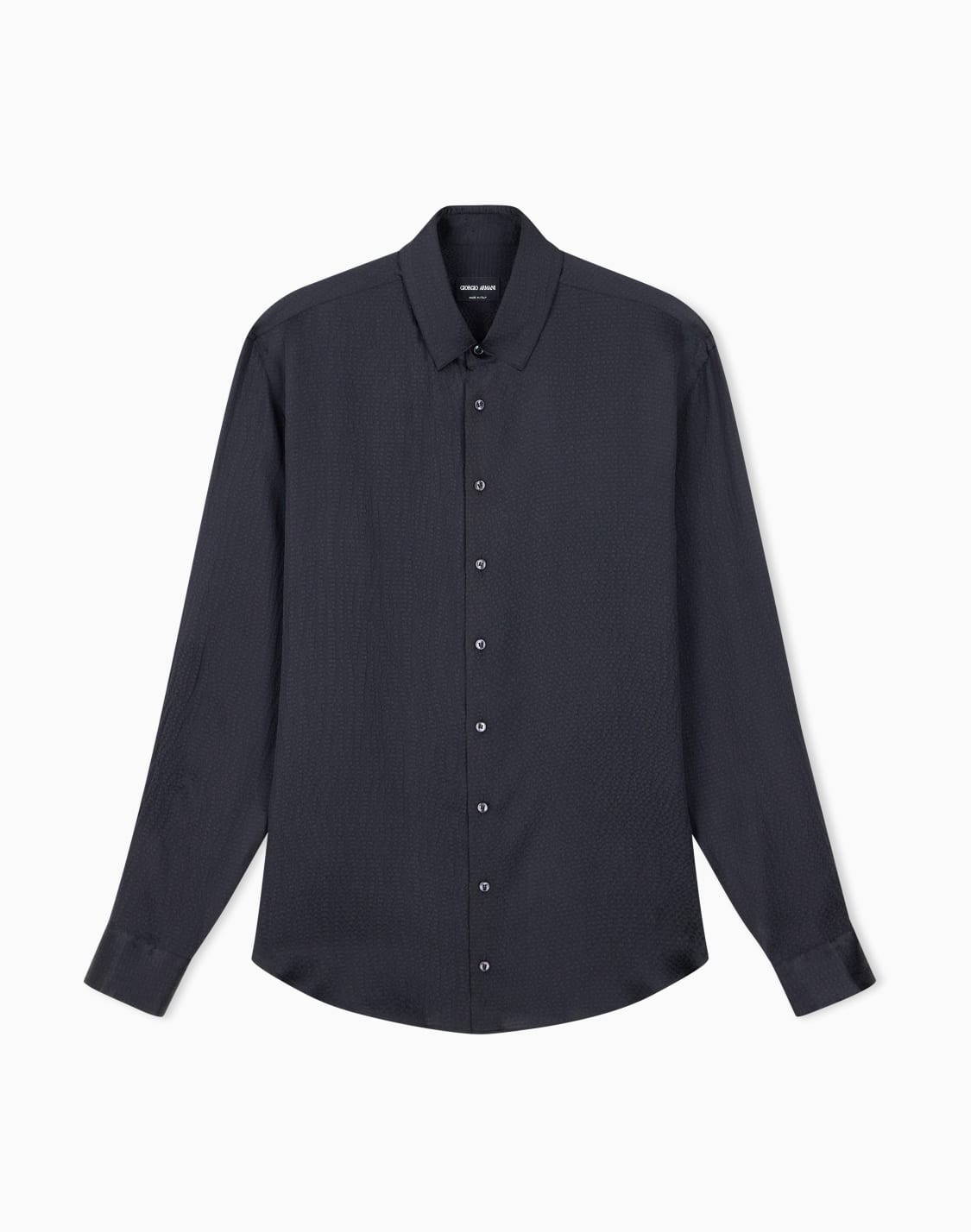 regular-fit-shirt-in-hammered-silk-satin-with-small-collar-brown--giorgio-armani