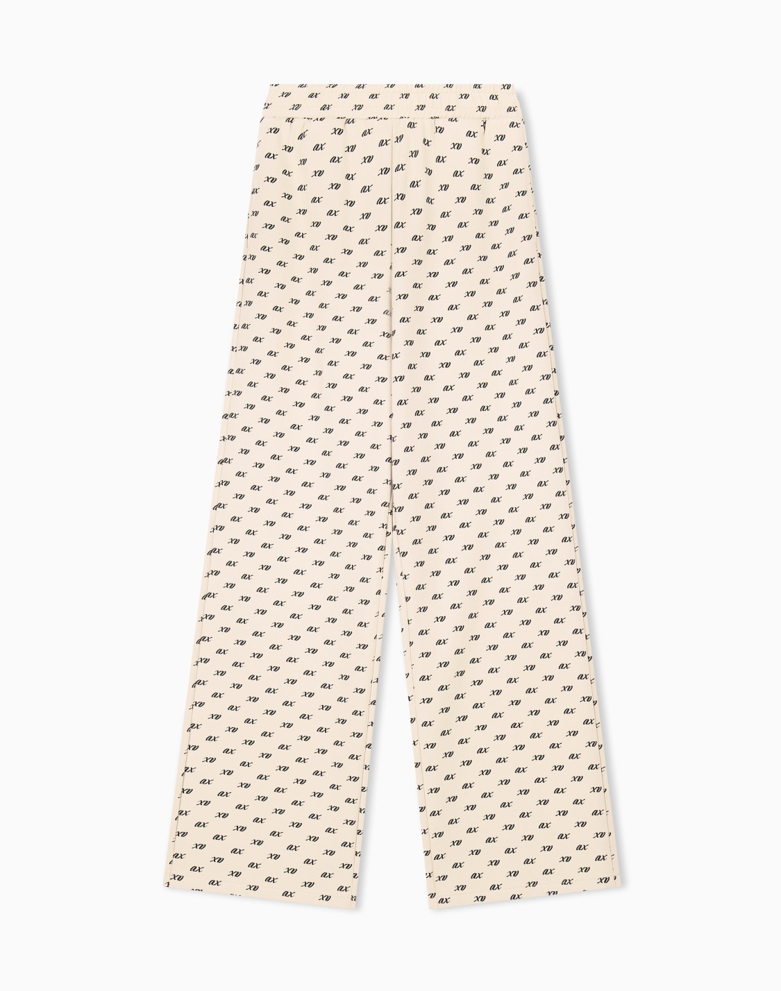 regular-fit-trousers-in-organic-cotton-with-allover-print-beige--armani-exchange