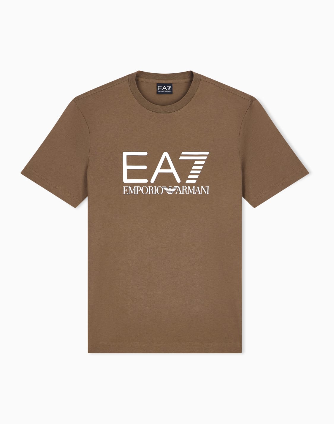 slim-fit-t-shirt-core-identity-in-cotton-with-big-logo-brown--ea7