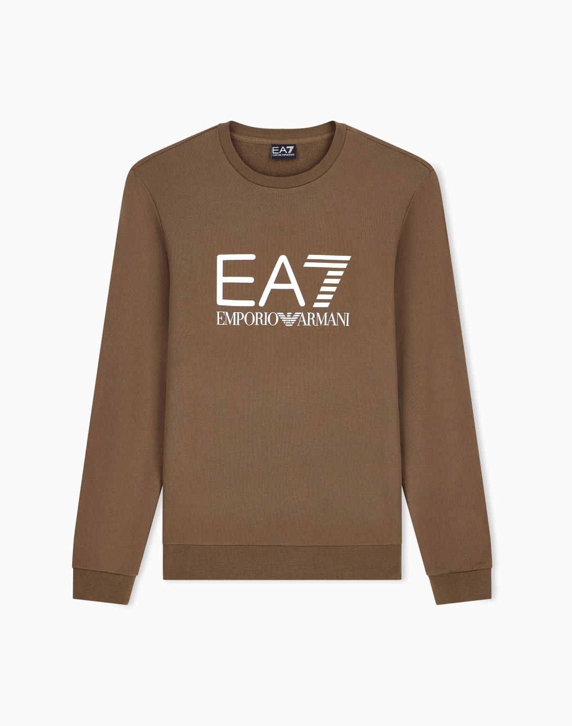 slim-sweatshirt-core-identity-in-cotton-jersey-with-logo-brown--ea7