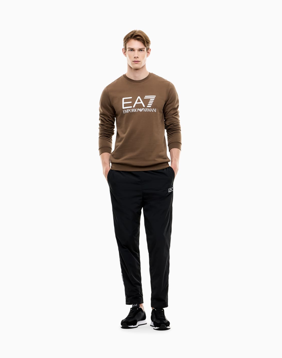 slim-sweatshirt-core-identity-in-cotton-jersey-with-logo-brown--ea7