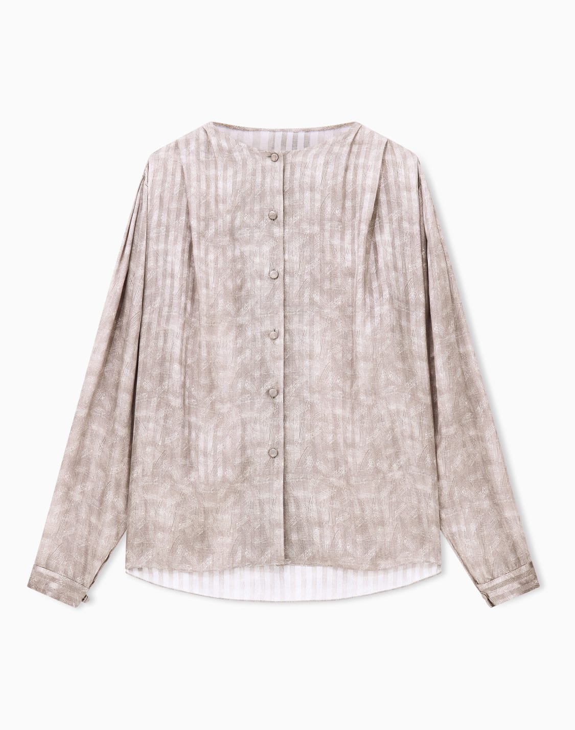 blouse-collarless-printed-silk-shoulder-pleats-wide-stripes-patterned--giorgio-armani