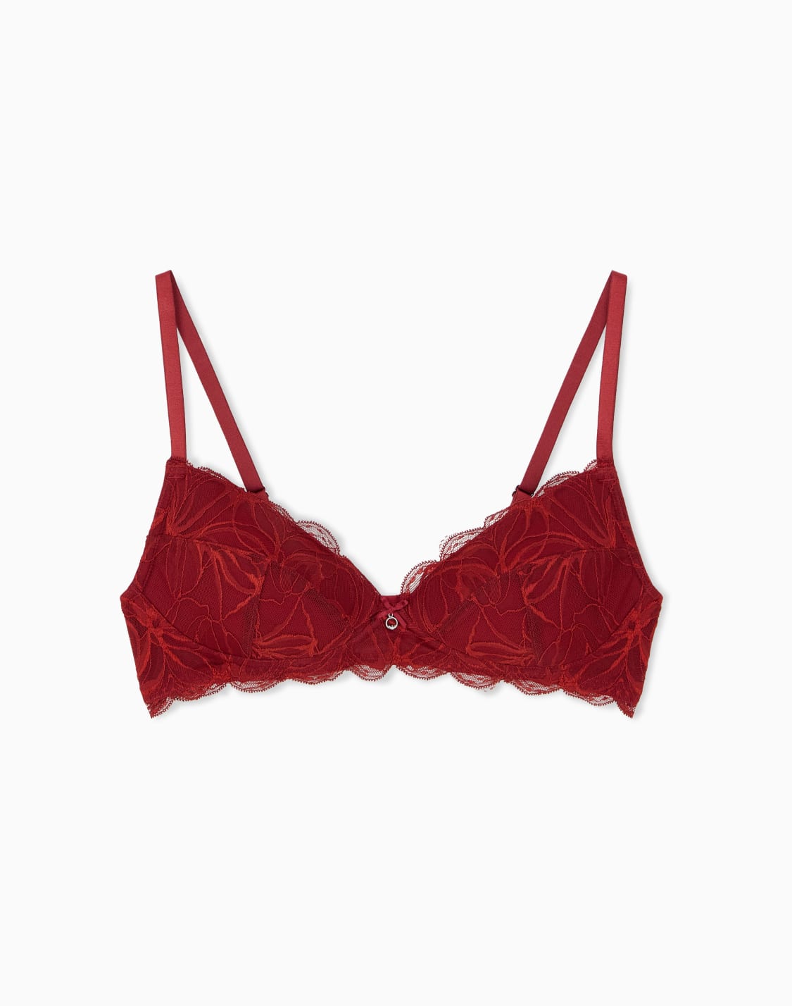 エタナルレス-パッド入りトライアングルブラ-レッド--emporio-armani