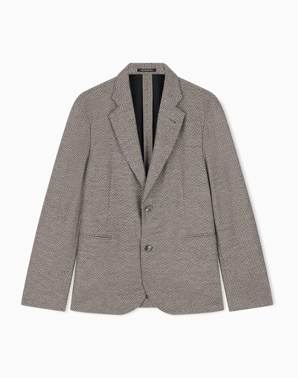 unlined-blazer-in-bonded-jersey-chevron-with-virgin-wool-beige--emporio-armani