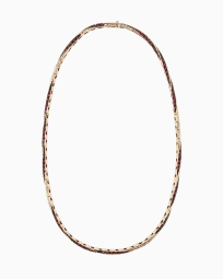 18K white-gold, diamond-and-ruby Circle necklace