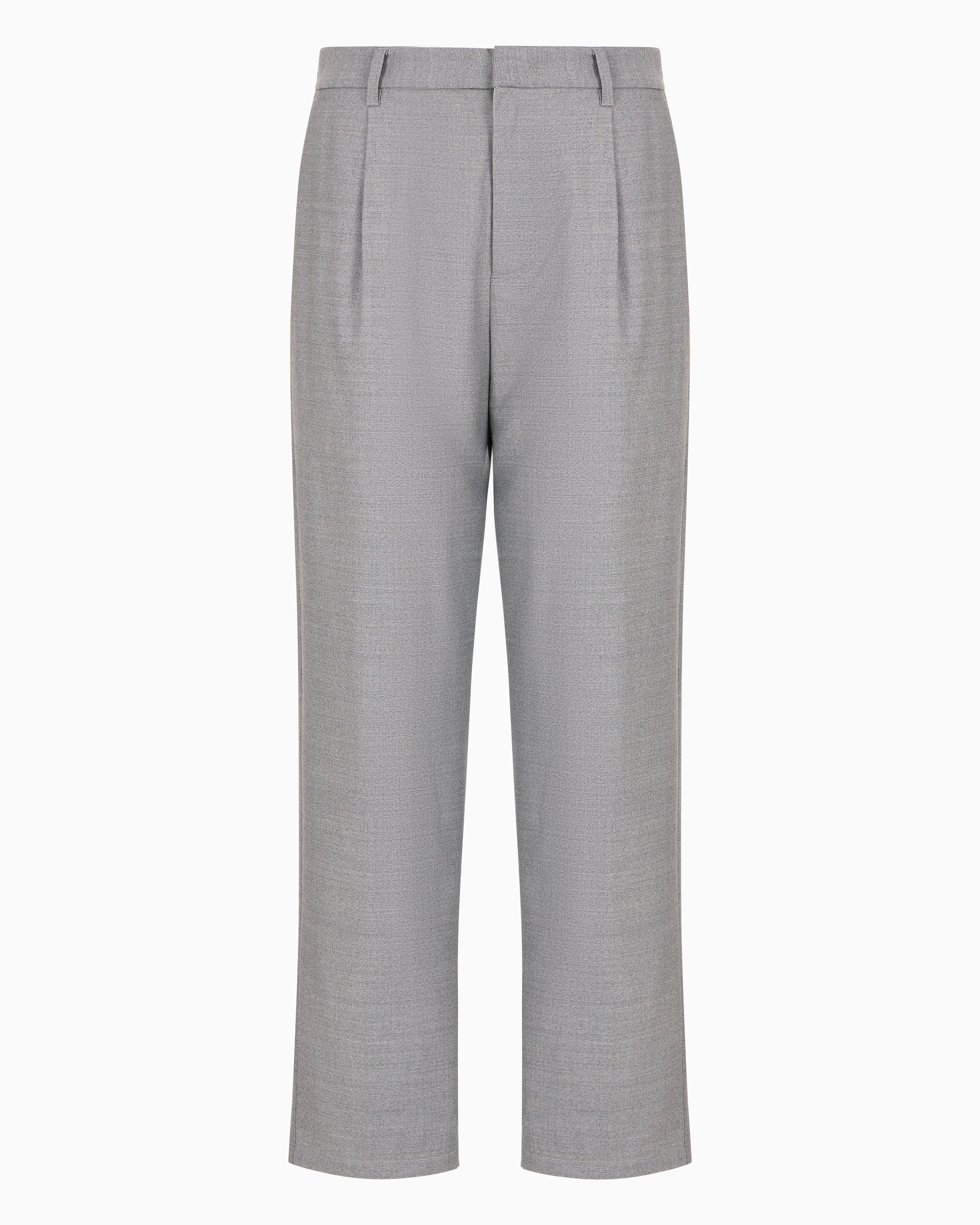 Travel Essential virgin wool-blend trousers with pleats | Emporio
