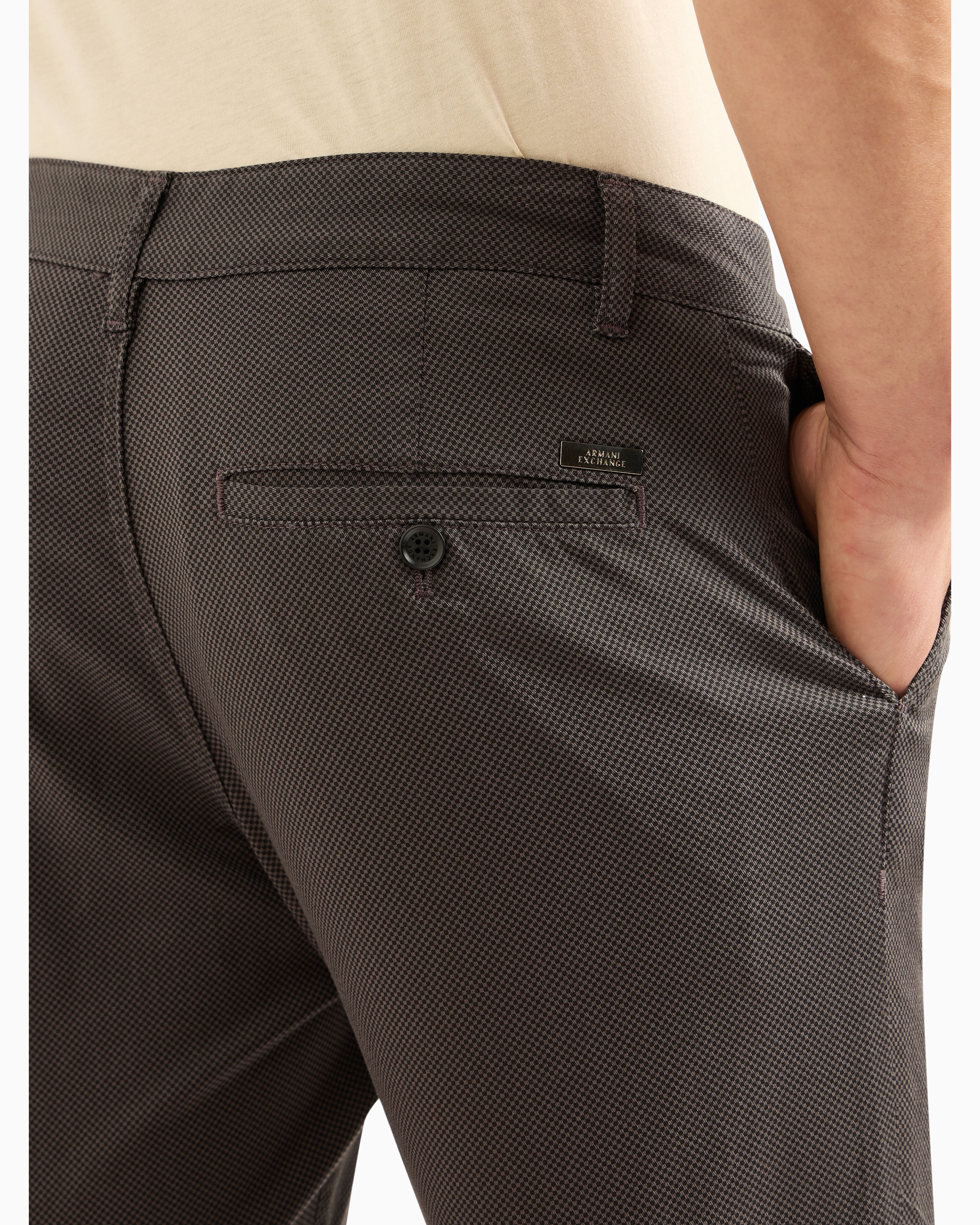 Regular fit gabardine trousers