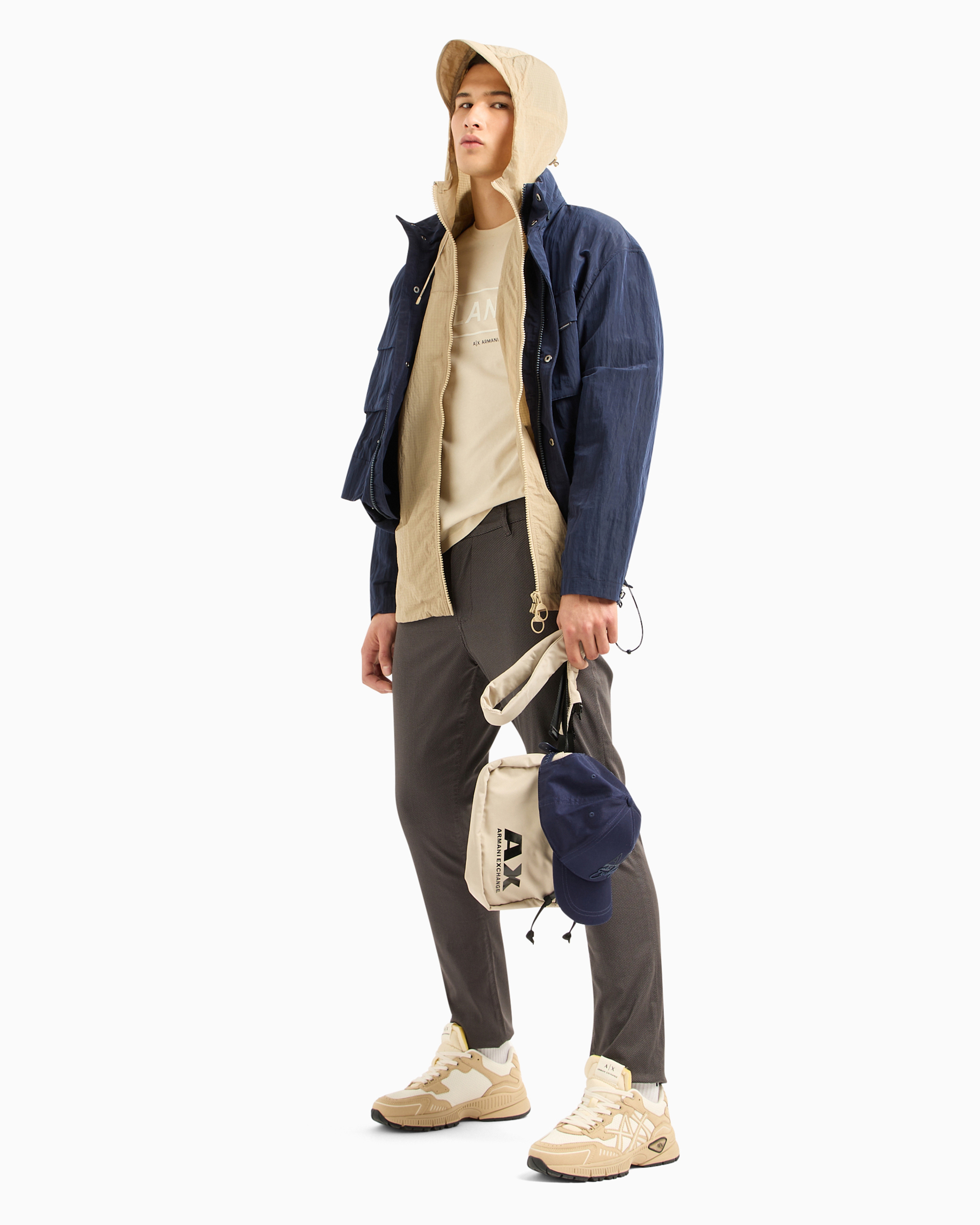 Regular fit gabardine trousers