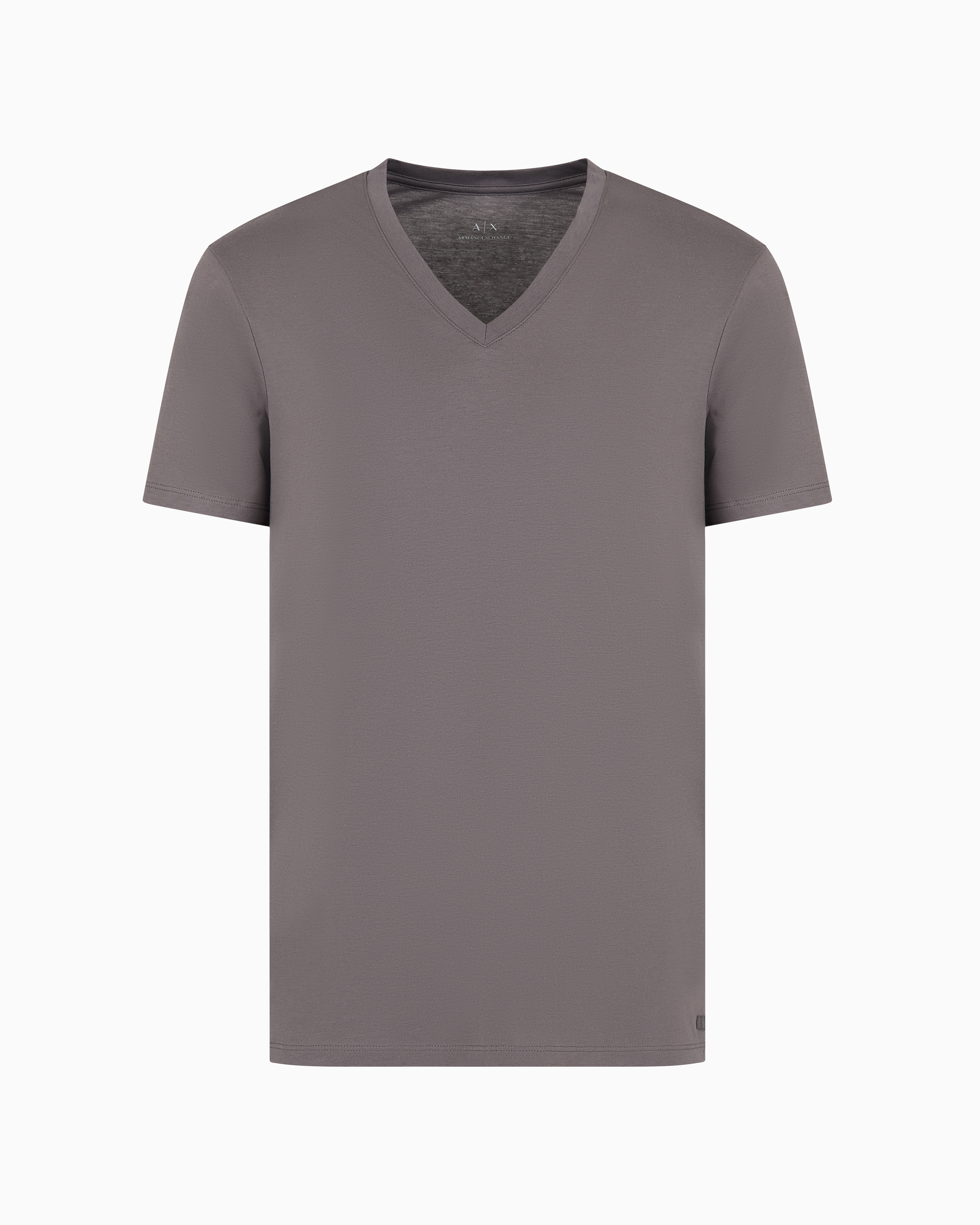 Armani Exchange - Slim fit T-shirt Pima cotton jersey, Man, Grey, Size: