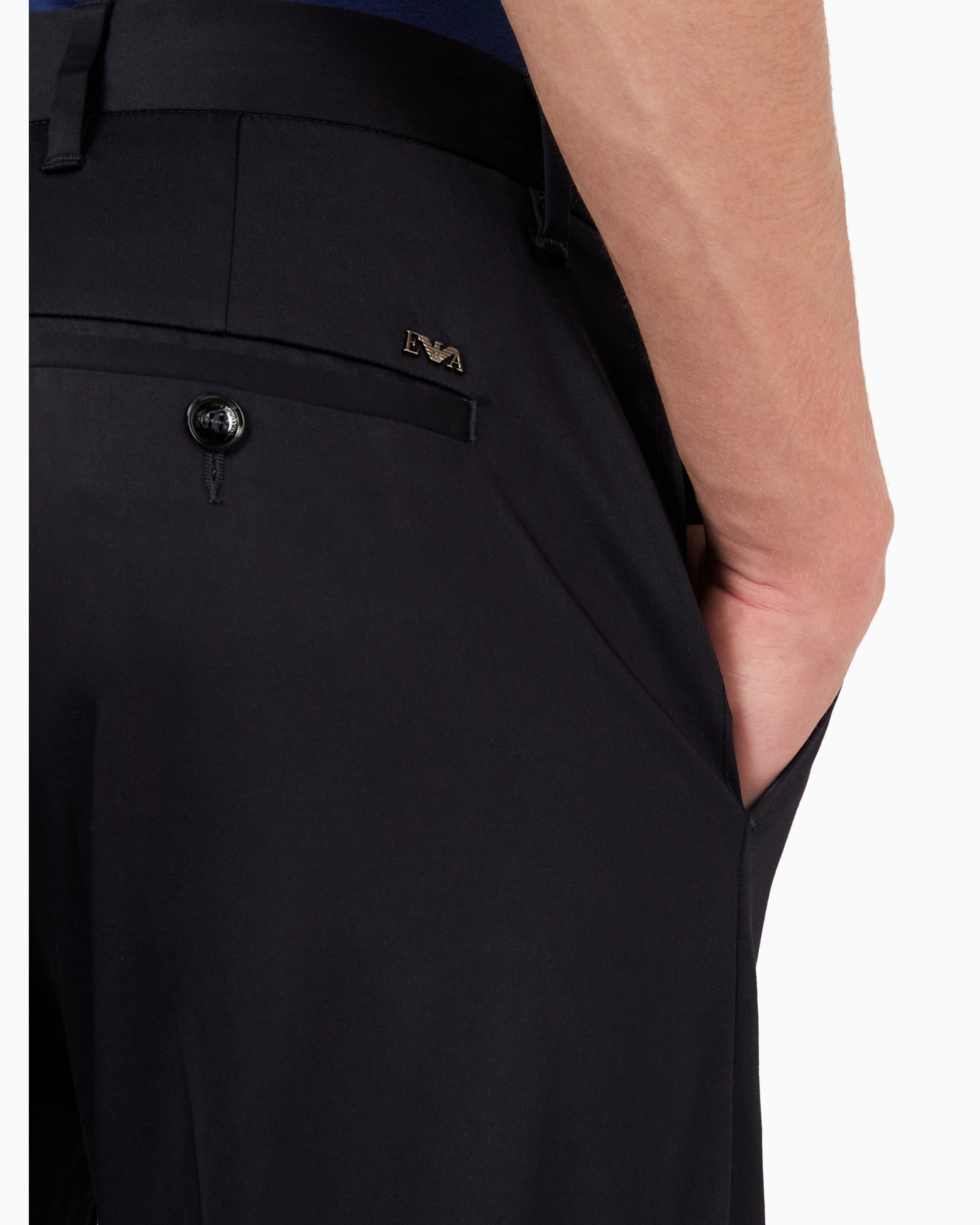 Stretch-cotton chinos | Emporio Armani