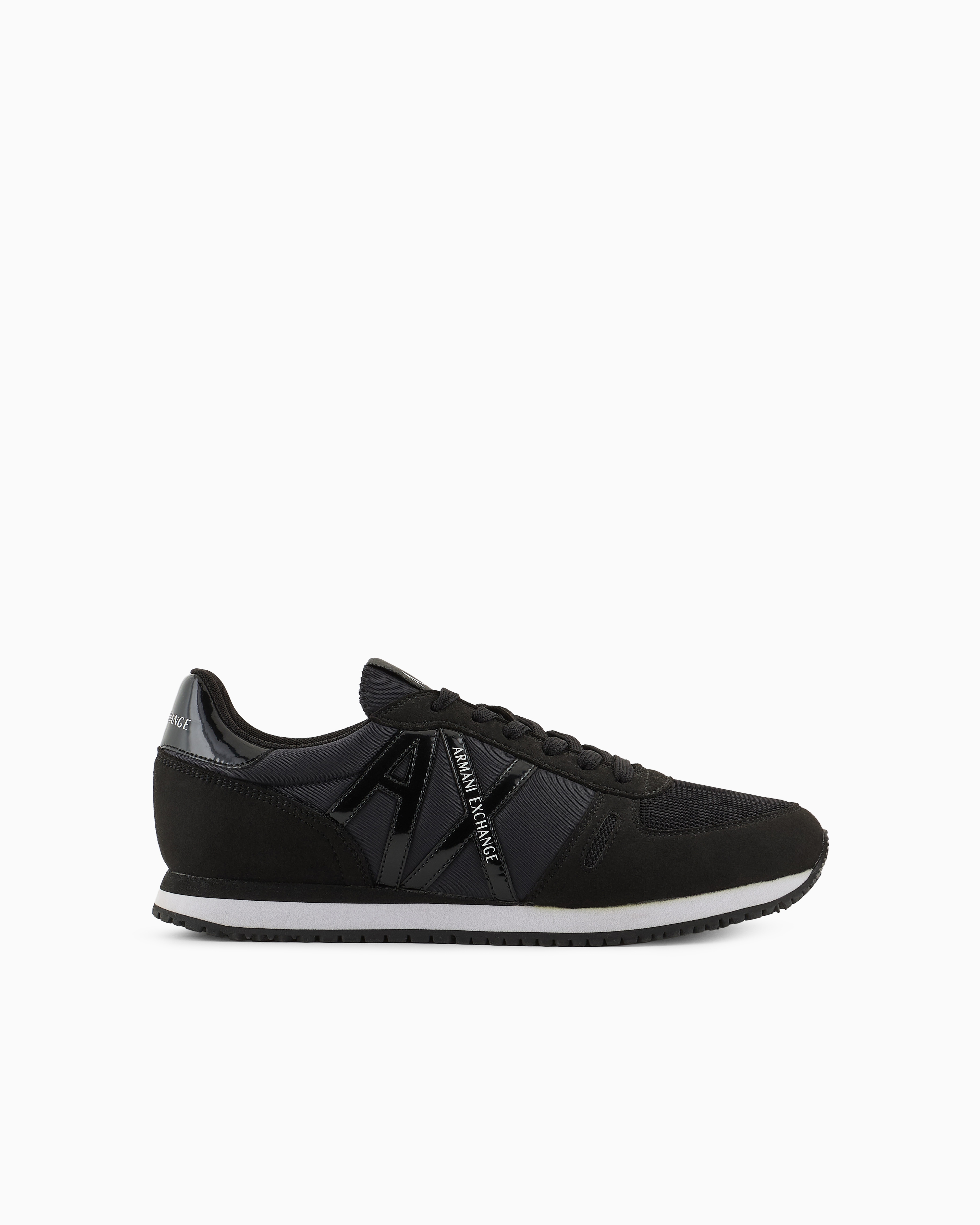 Sneakers with micro-suede, mesh and nylon details