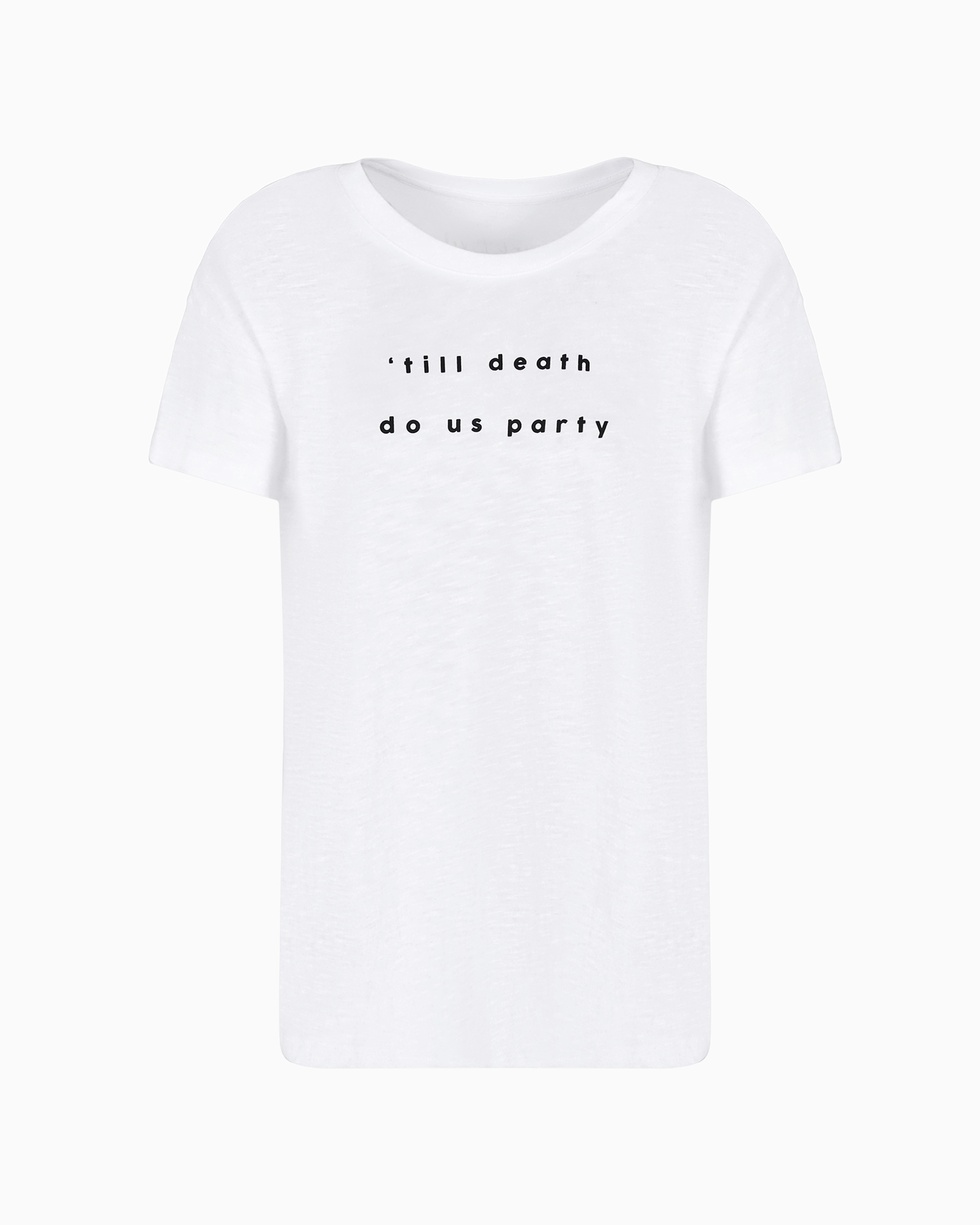 Armani Exchange - Party boyfriend fit T-shirt ASV organic jersey, Woman, White, Size: