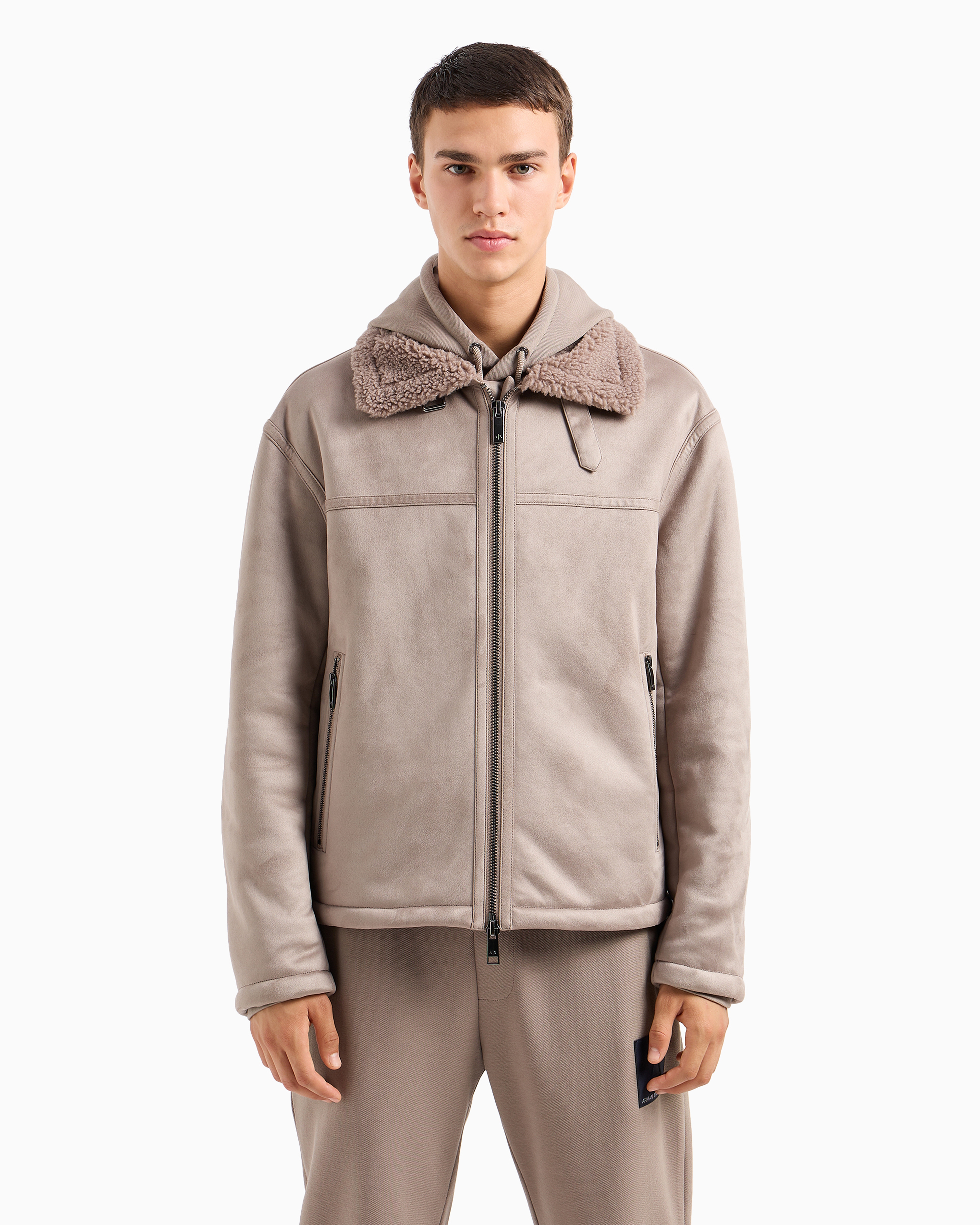 アルマーニジーンズ ムートンジャケット アルマーニ ジーンズ ARMANI JEANS エコムートンジャケット アウター L