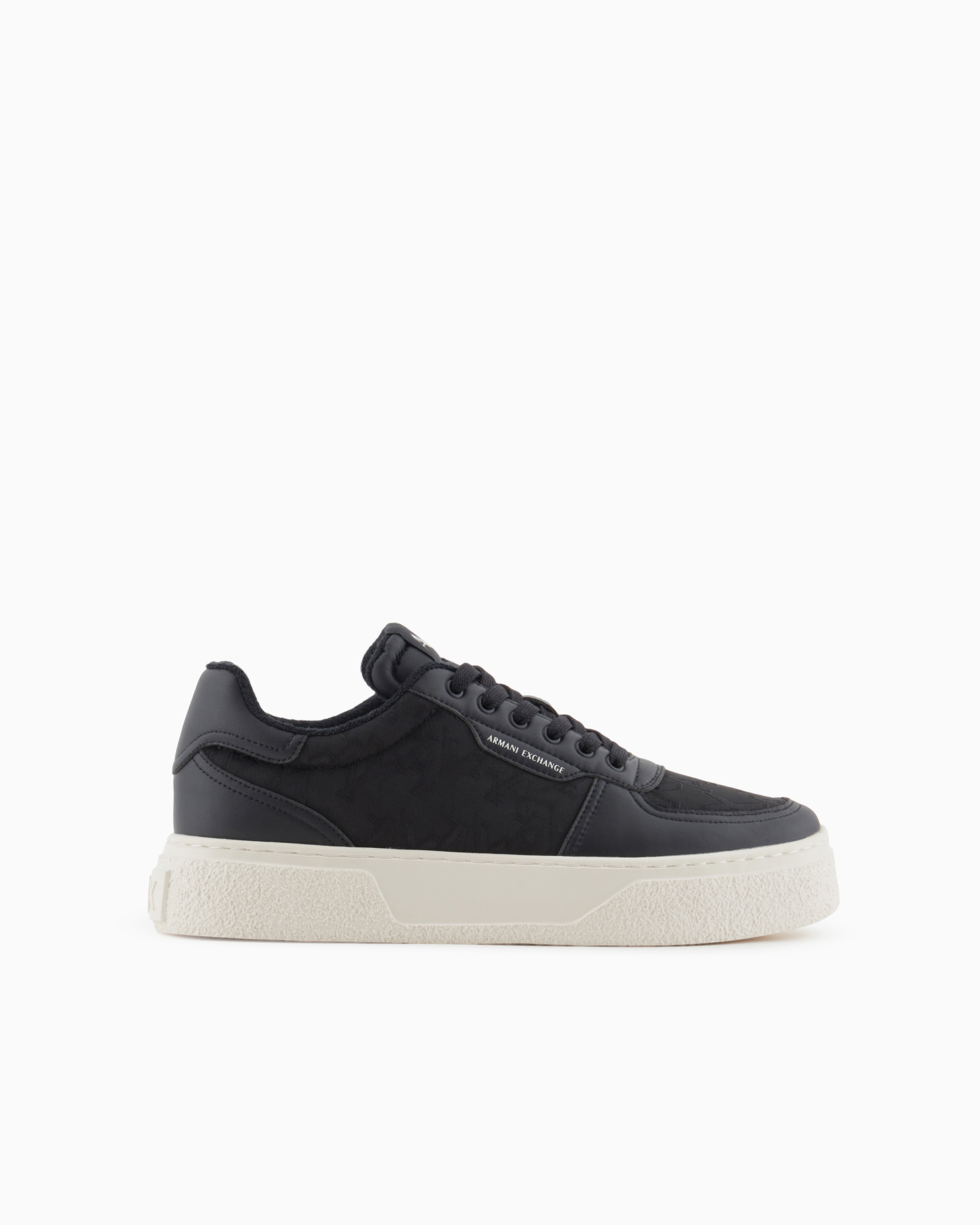 Fabric sneakers with allover logo | Armani Exchange