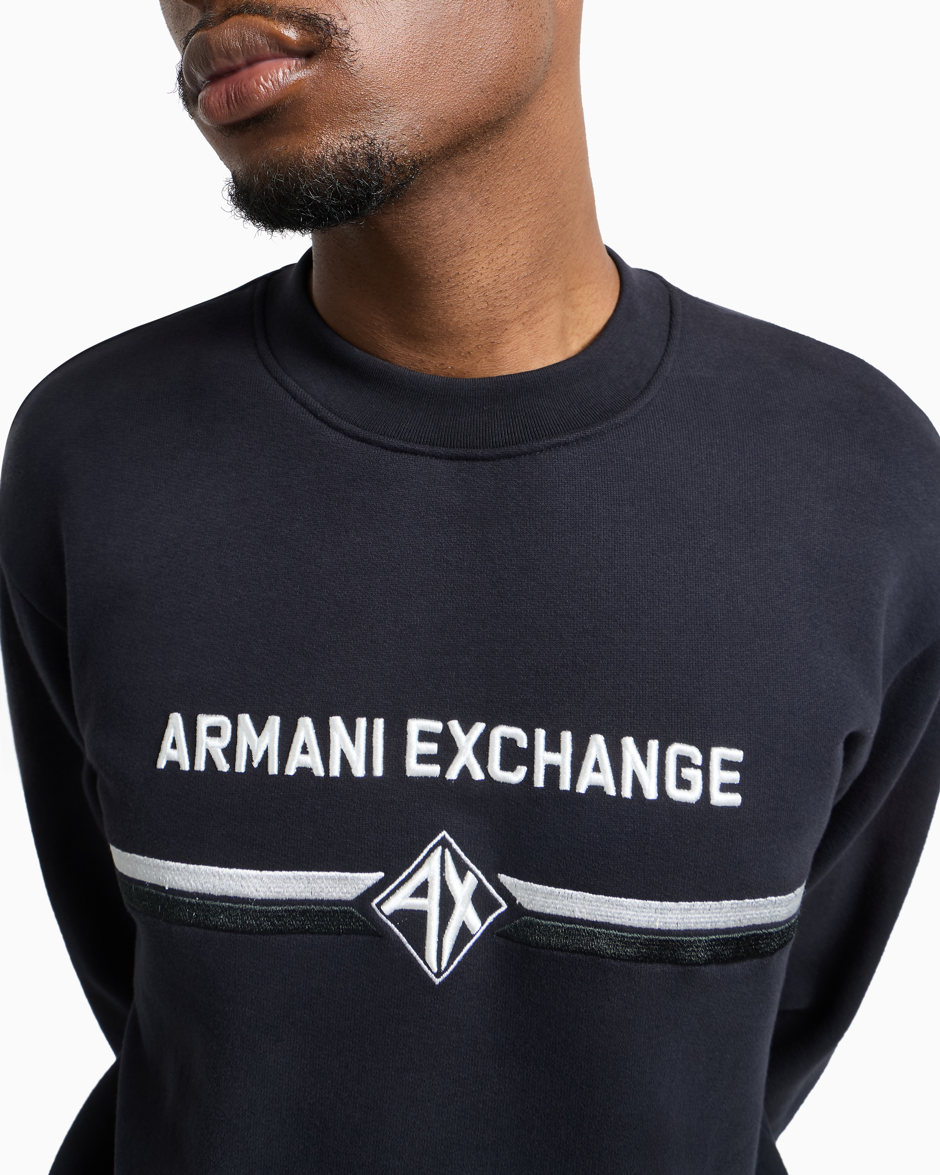 Crewneck sweatshirt with logo print on the chest