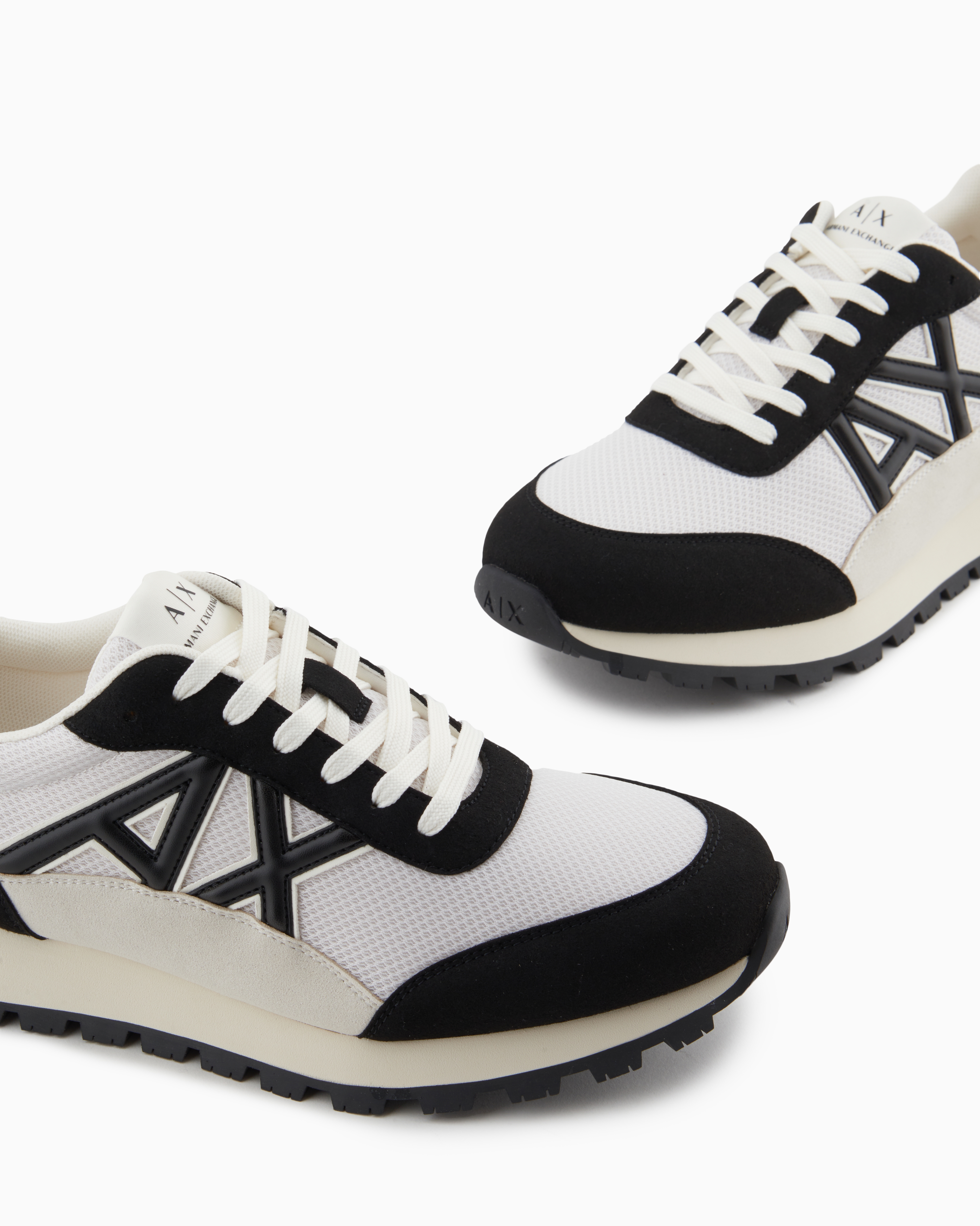 Armani Exchange - Sneakers eco-suede, mesh and nylon, Man, Two-tone, Size: