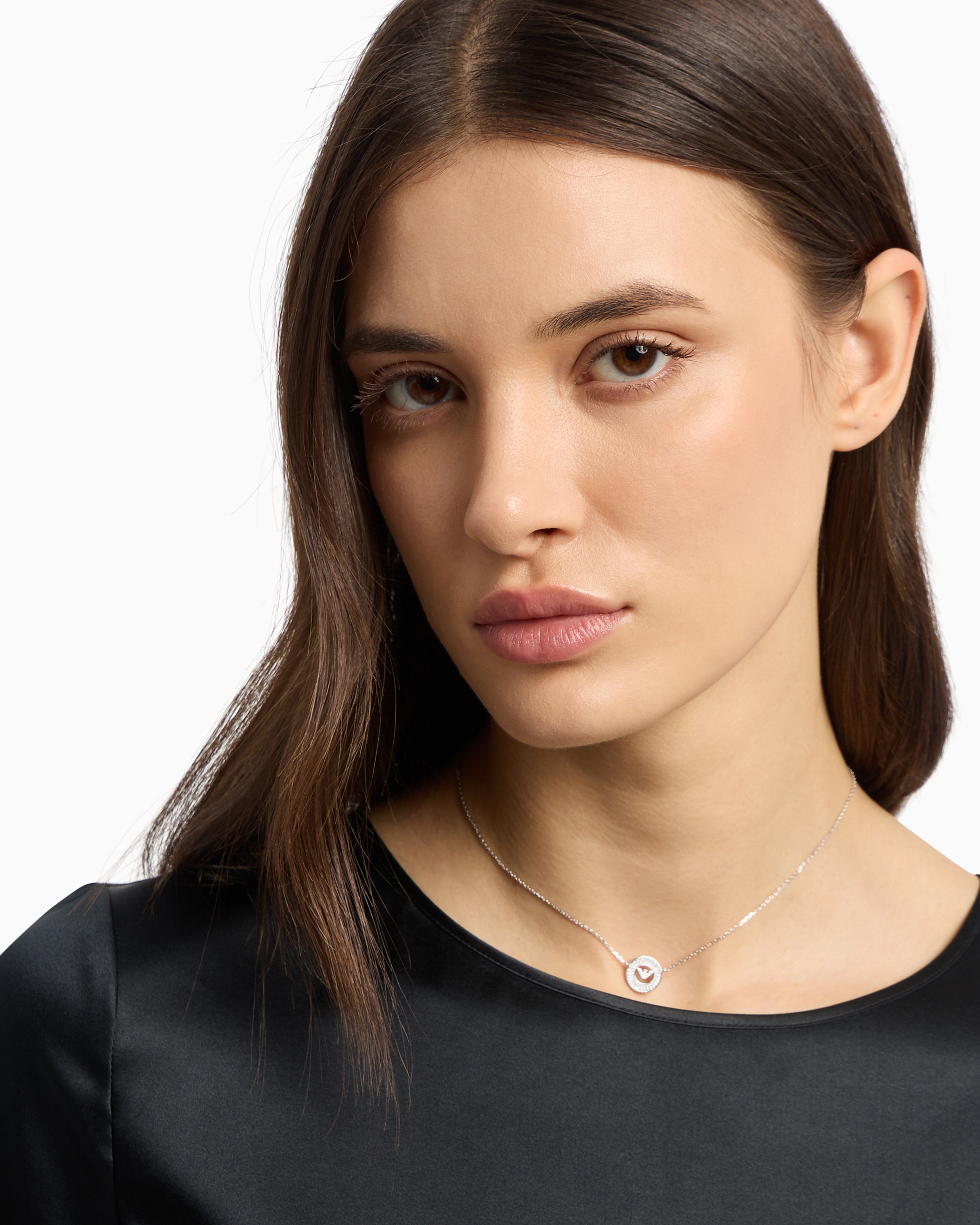 Emporio Armani -  Sterling Silver Pendant Necklace, Woman, Multicoloured, Size: TU