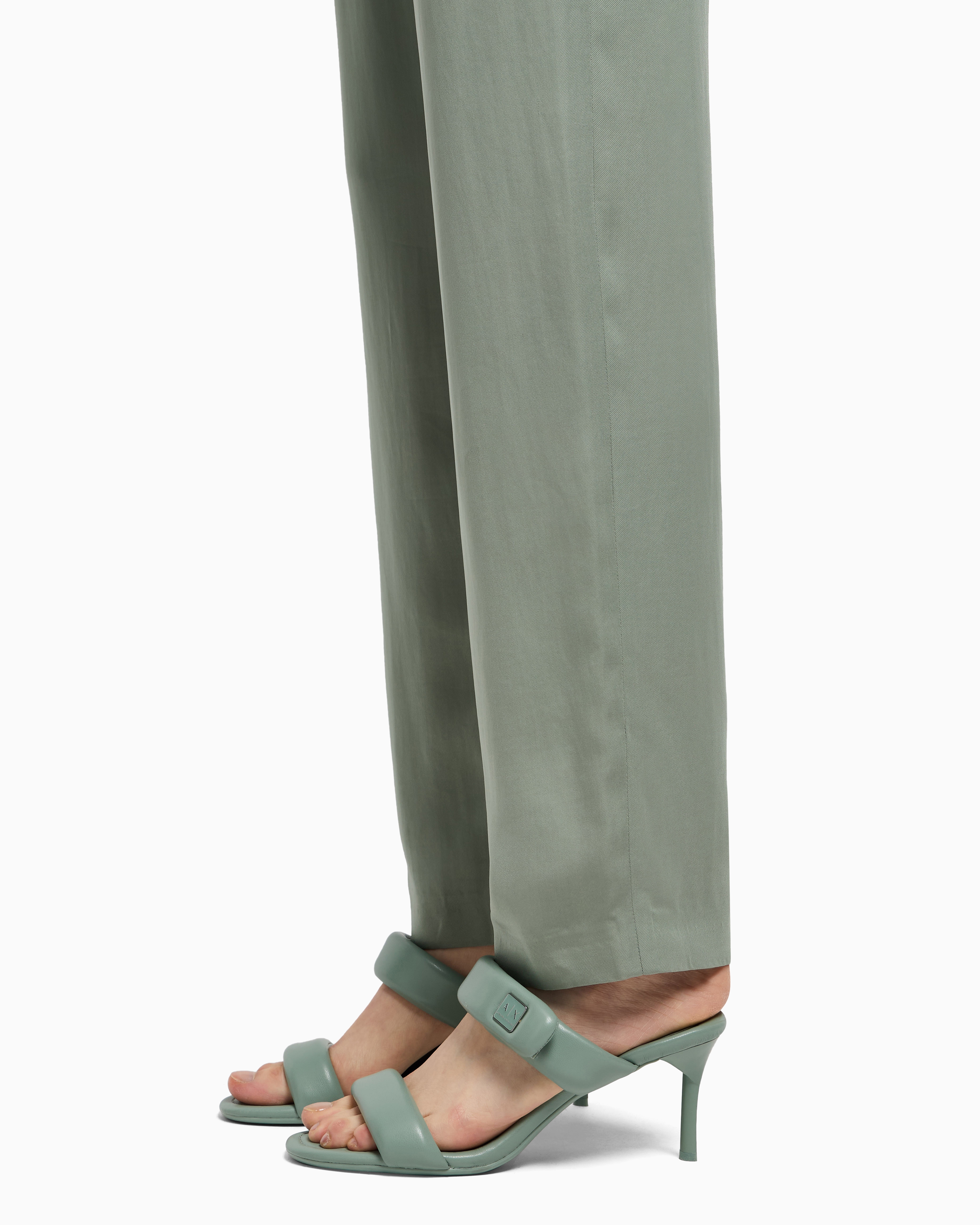 Straight viscose trousers