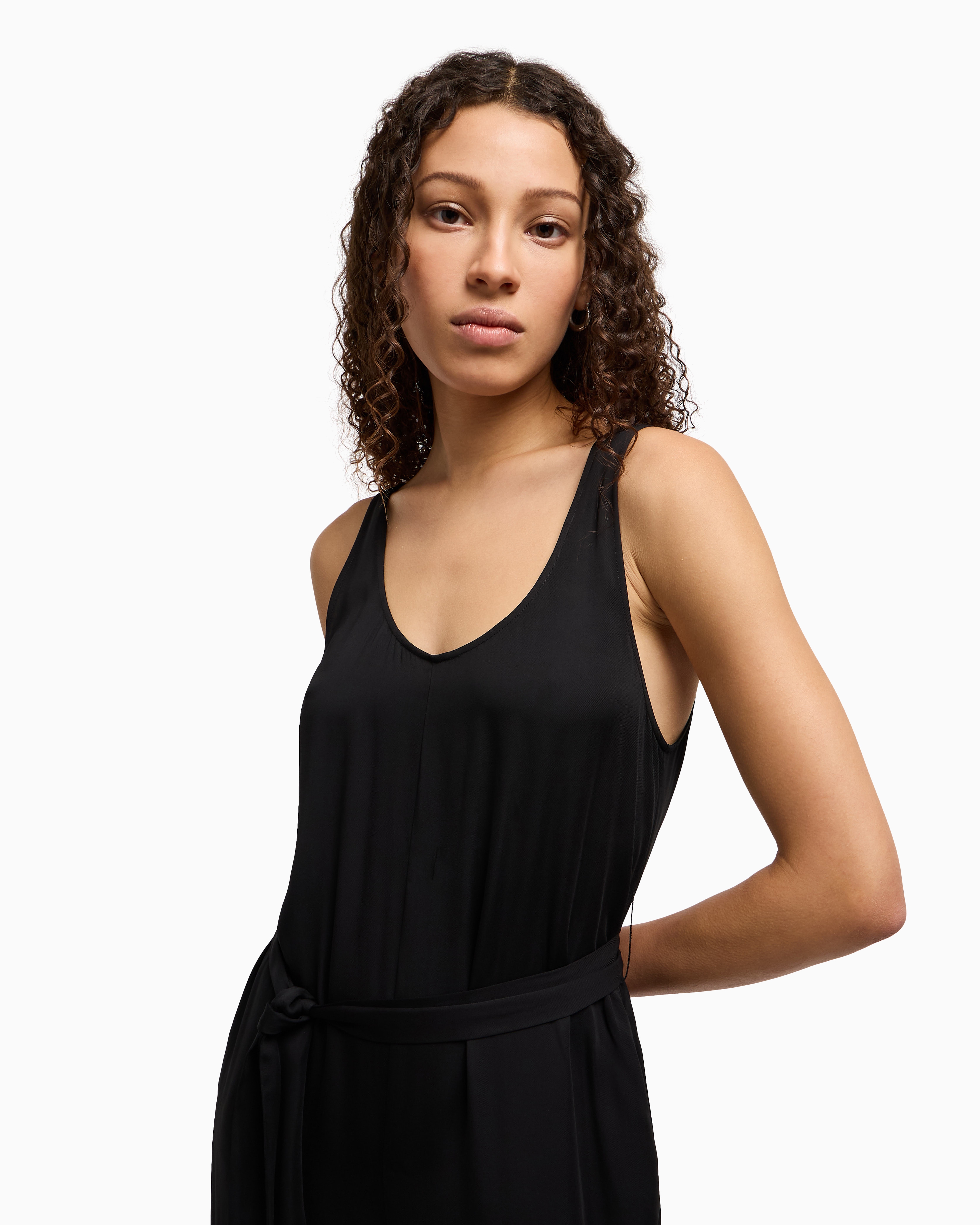 Fluid viscose jumpsuit
