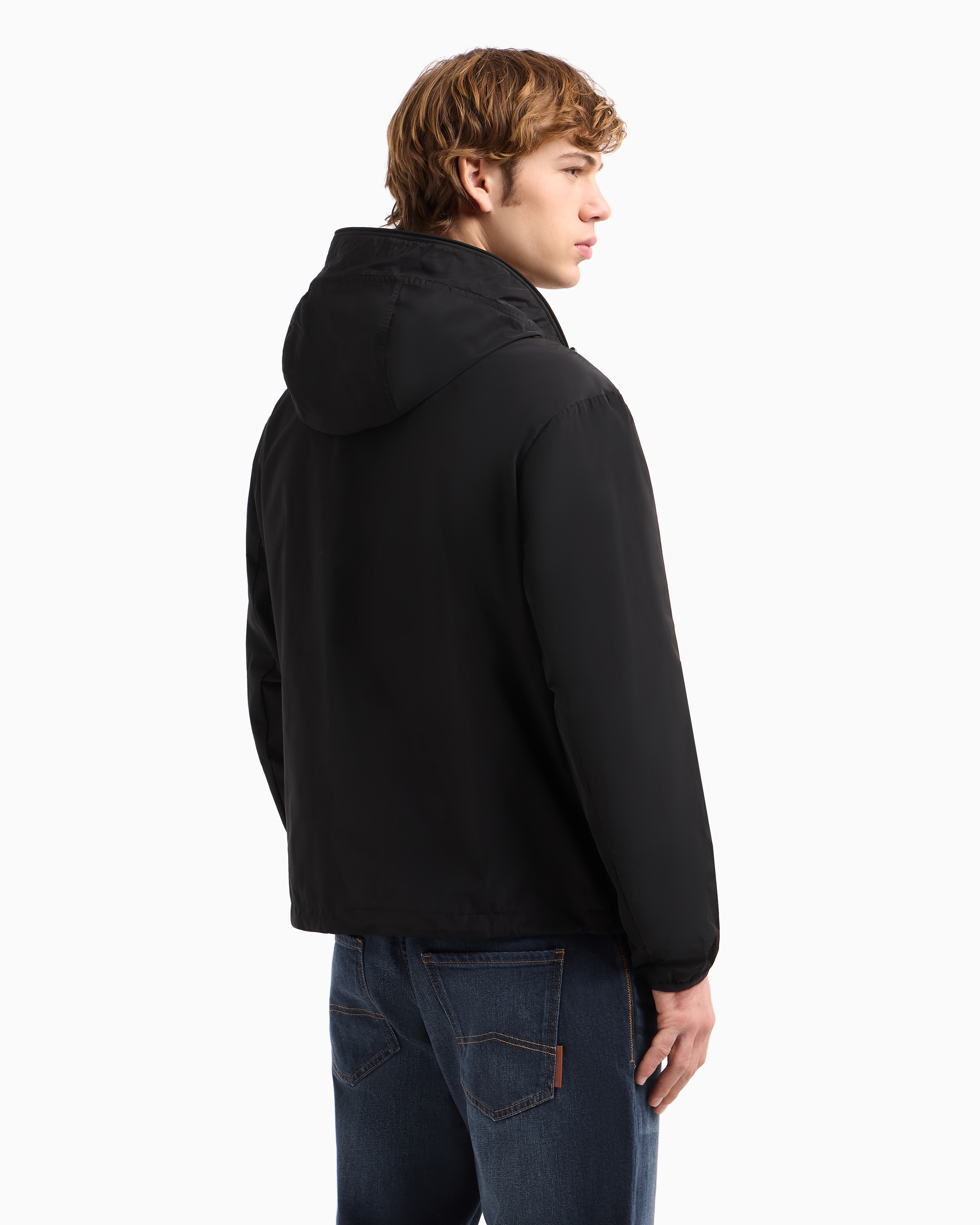 Armani Exchange - Jacket with hood and pockets, Man, Black, Size: