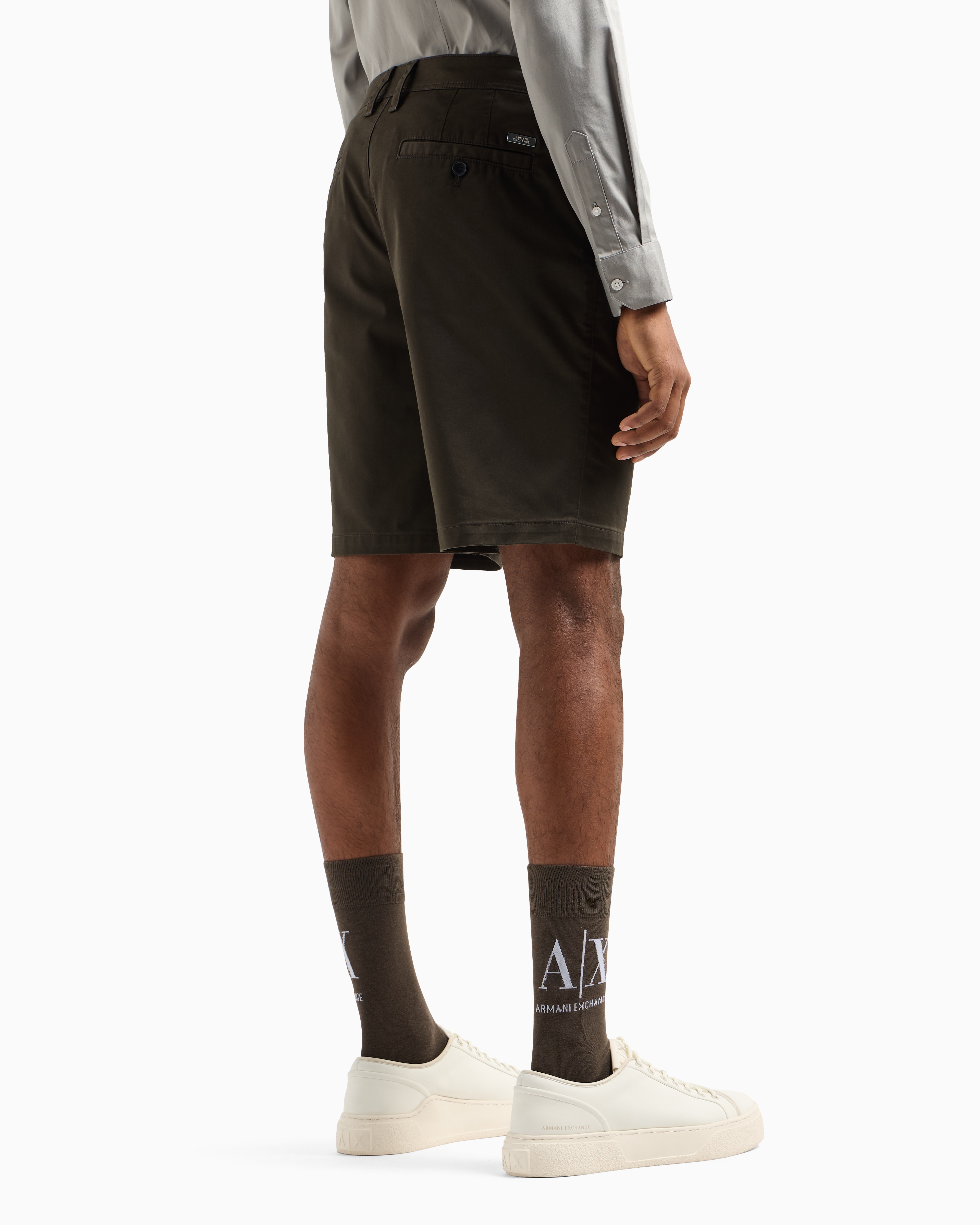 Bermuda shorts satin stretch fabric