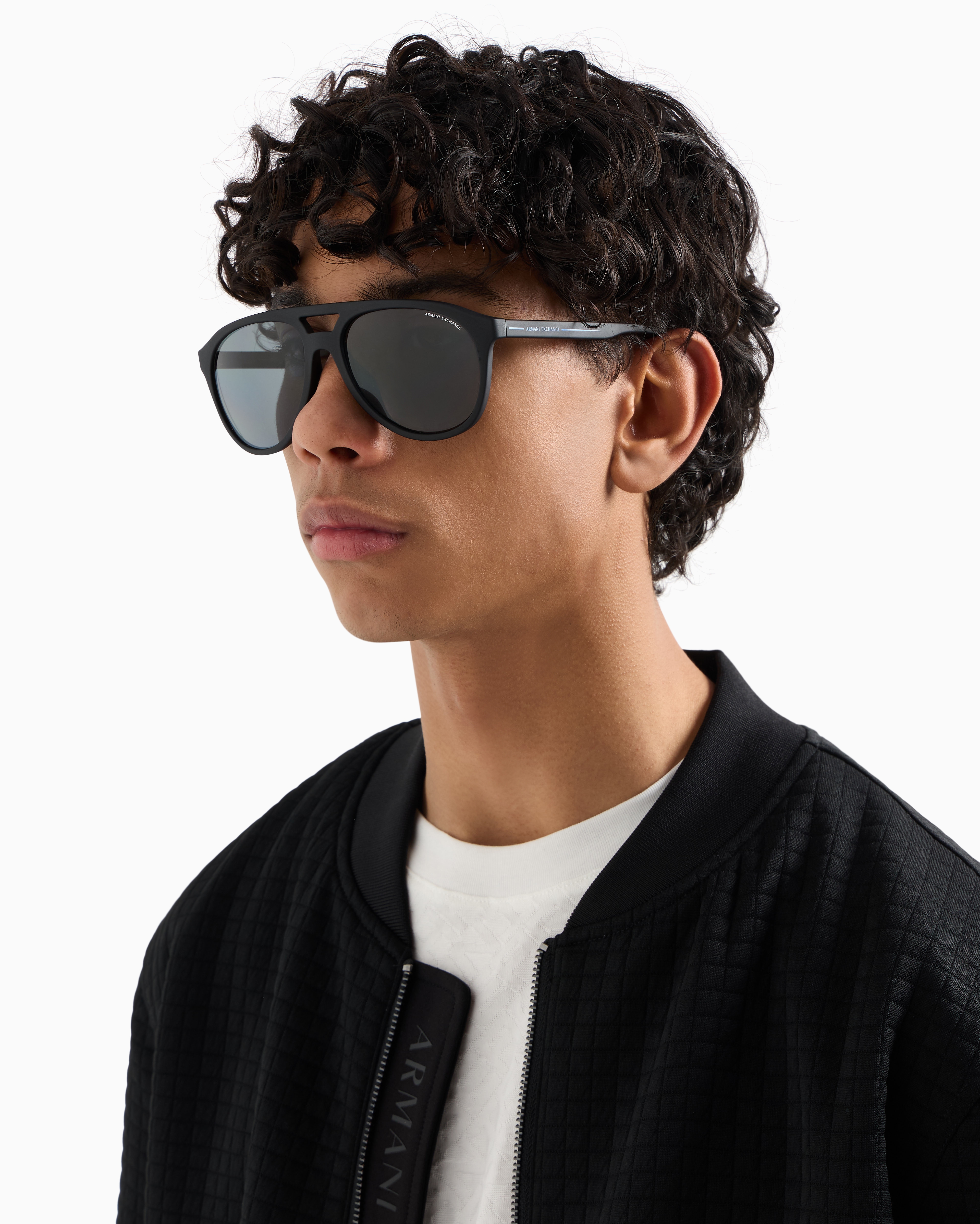 Armani Exchange - Men’s aviator sunglasses, Man, Black, Size: 59L