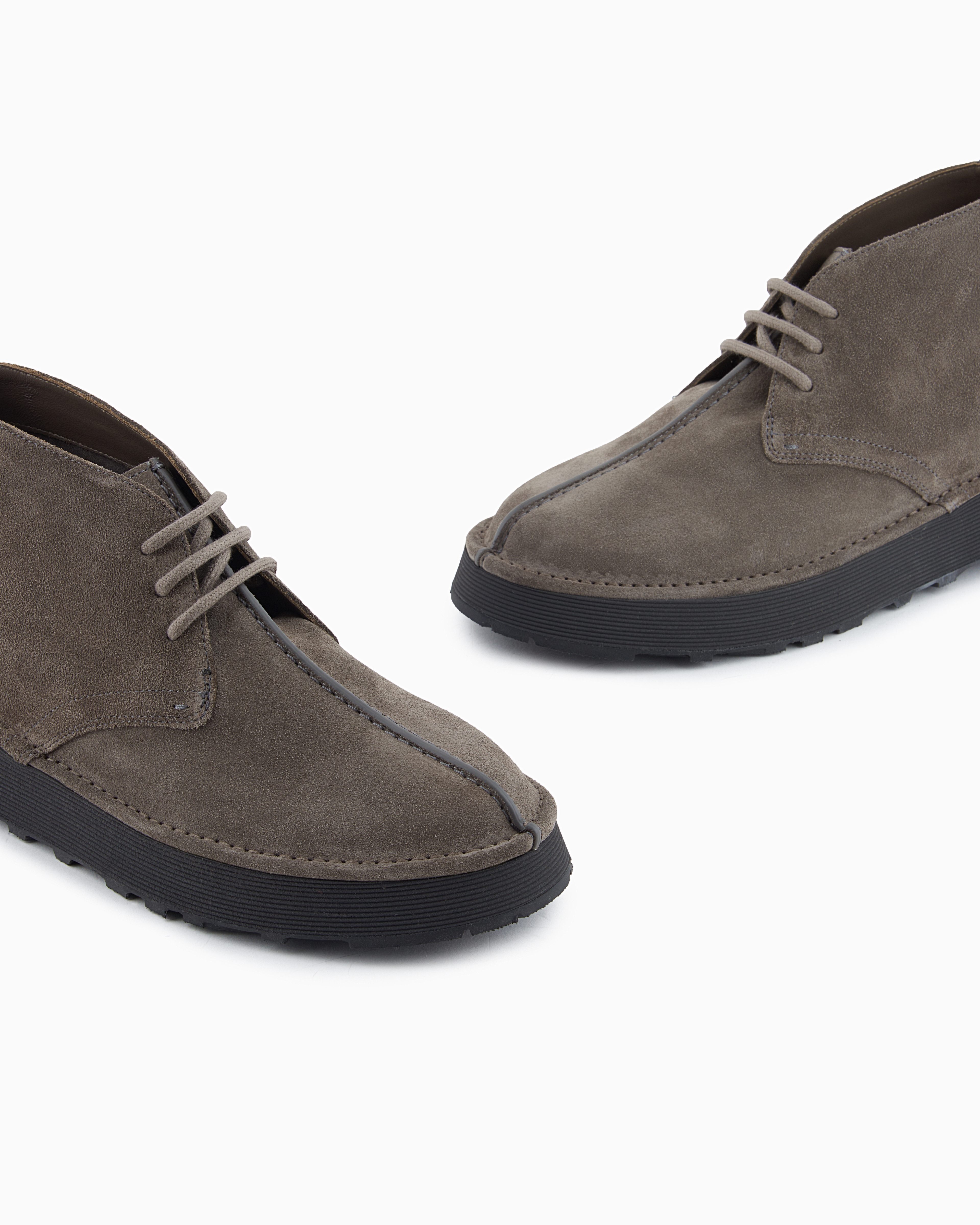 Giorgio Armani ダークブルー スエード レースアップシューズ Men's lace up shoes - elegant and sophisticated | Giorgio Armani