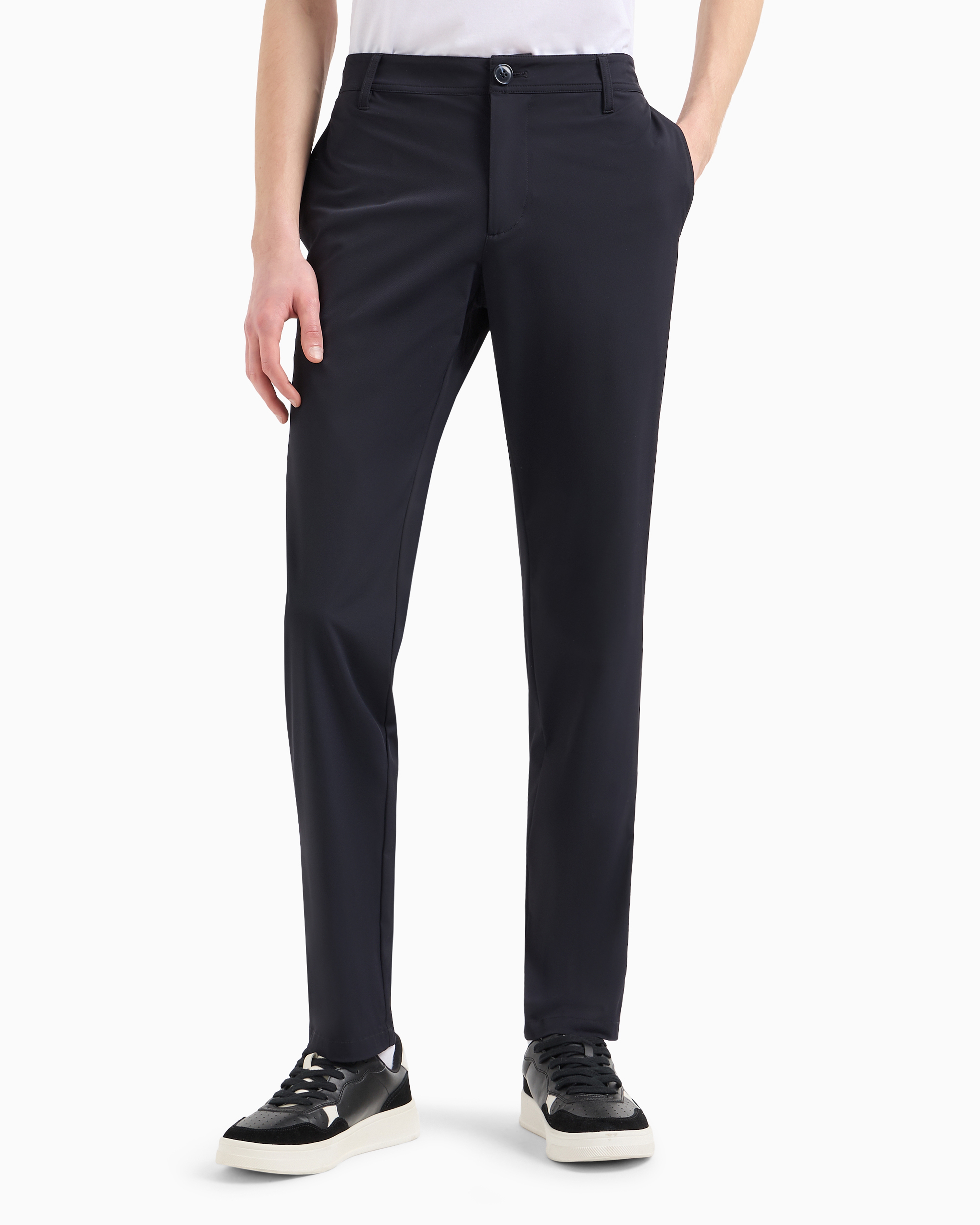 Classic Ultra Stretch Twill Trousers | Armani Exchange