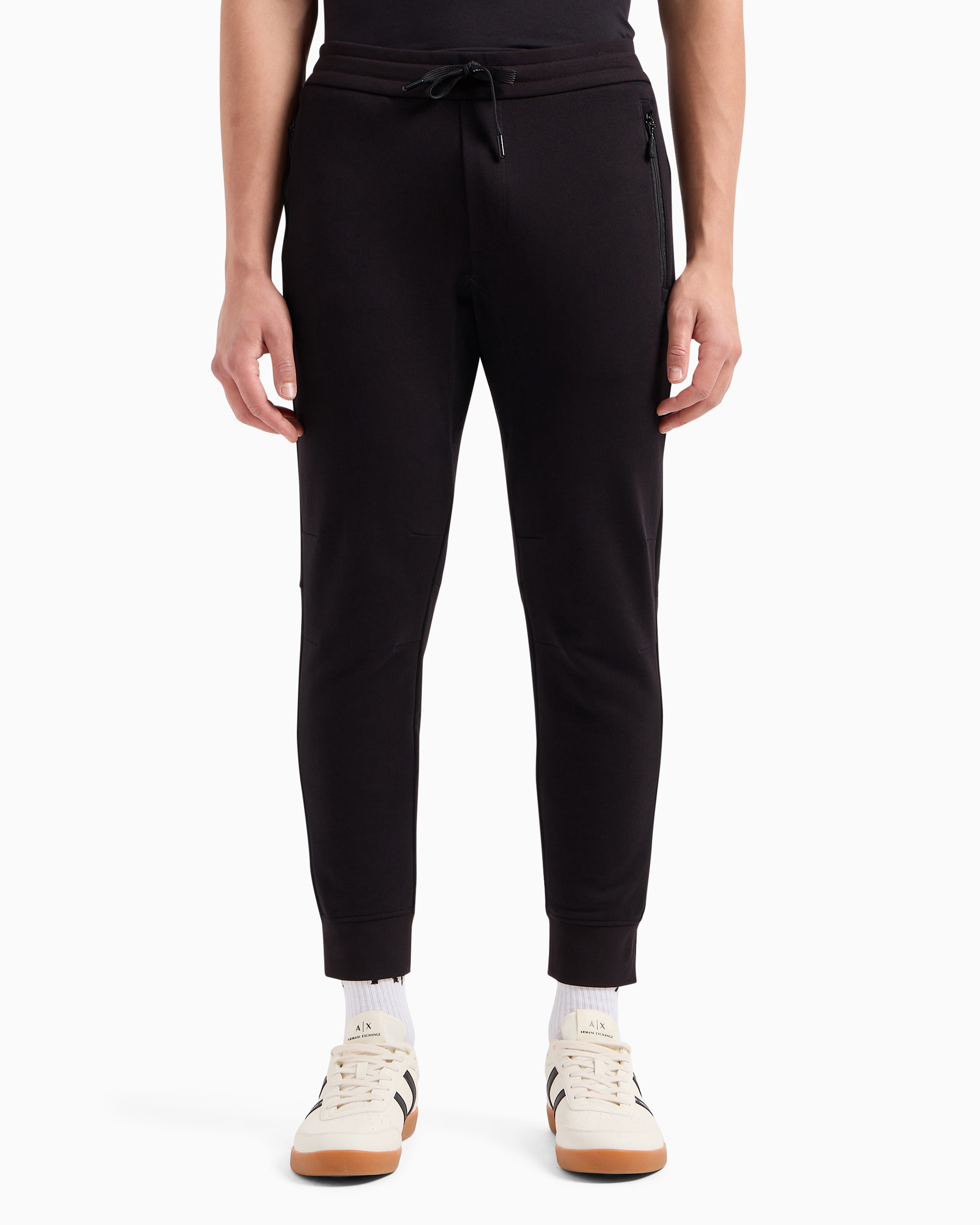 Soft yarn jogger pants with logo