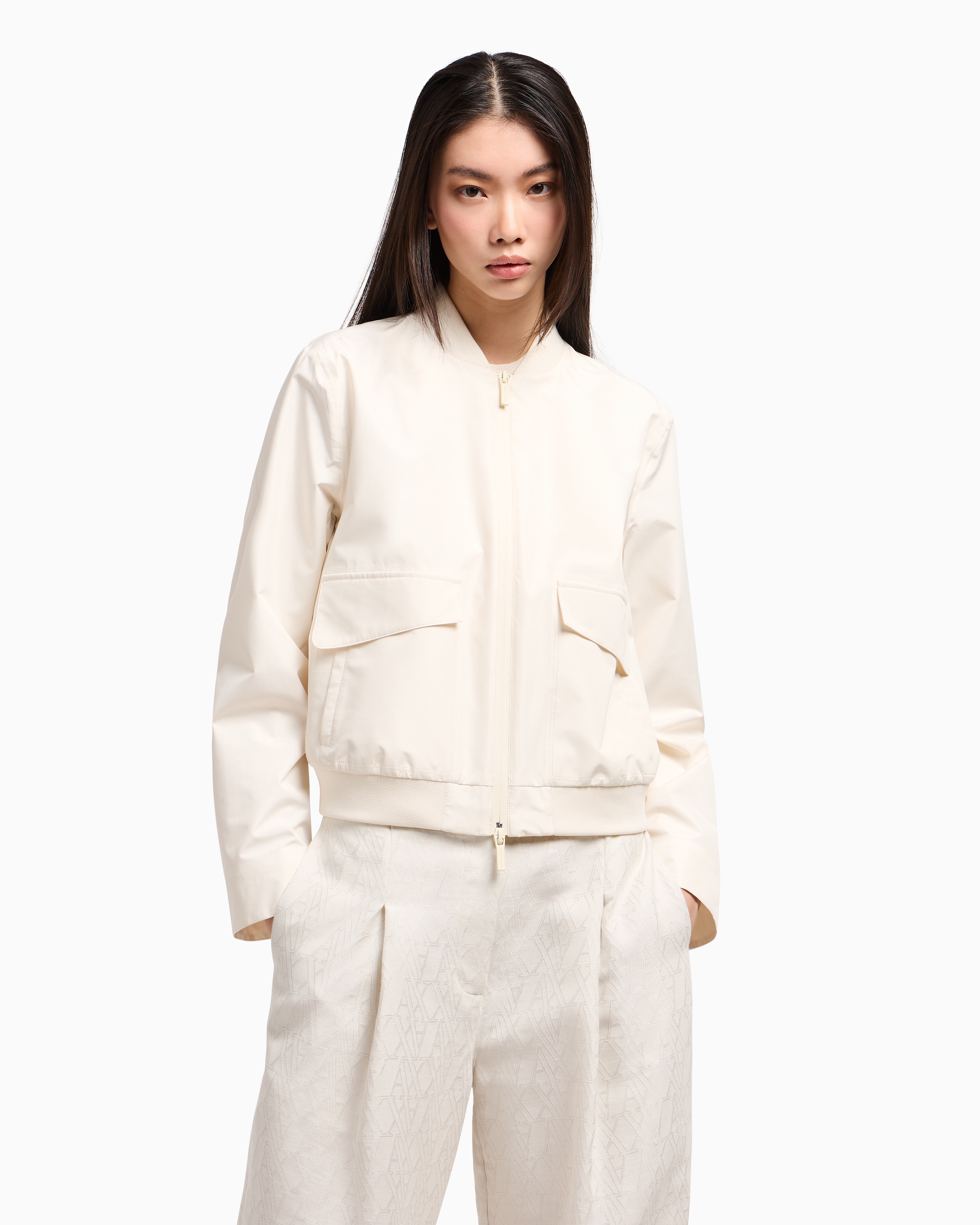 EMPORIO ARMANI M ホワイト スキー アウター レディース Jacket Woman White Ea7 Emporio Armani - 6Ltb04Tn8Az