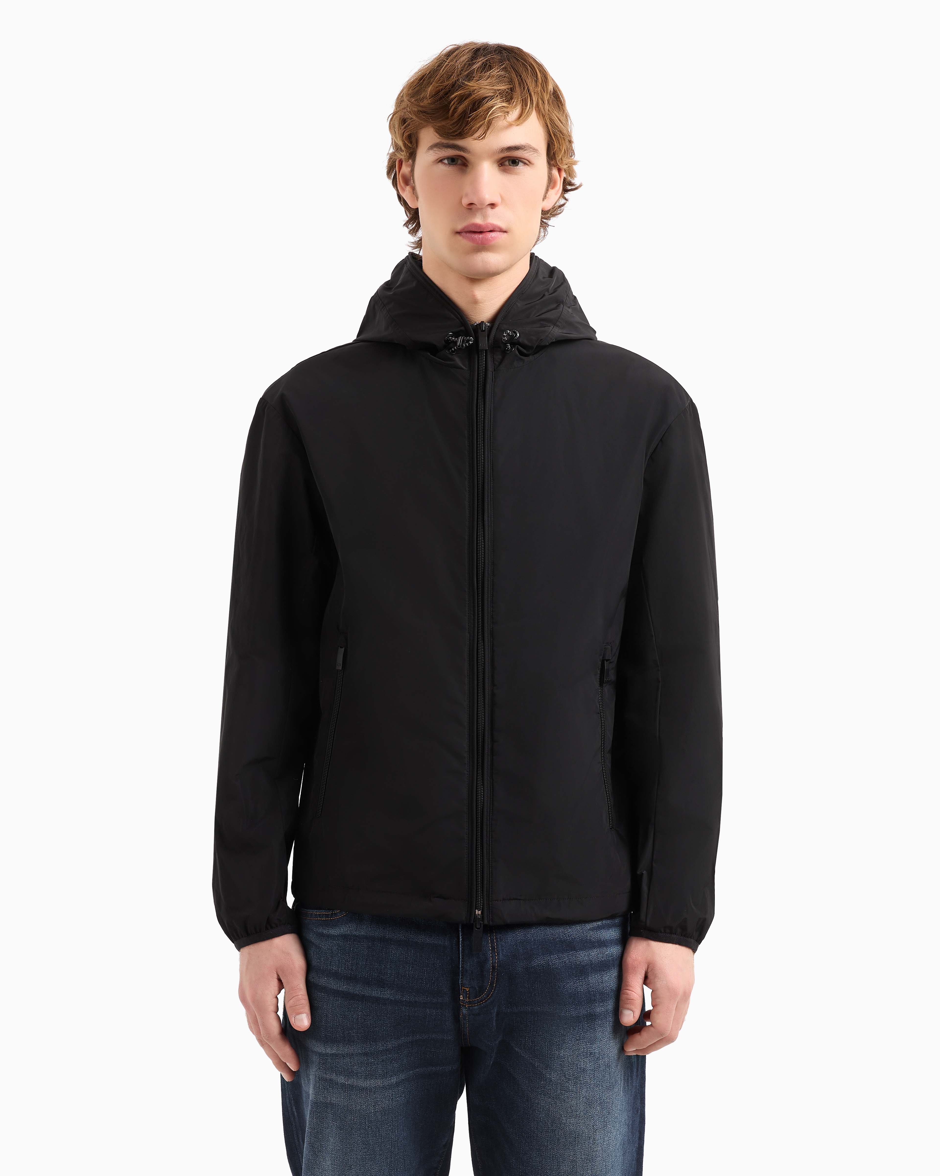 Armani Exchange - Jacket with hood and pockets, Man, Black, Size: