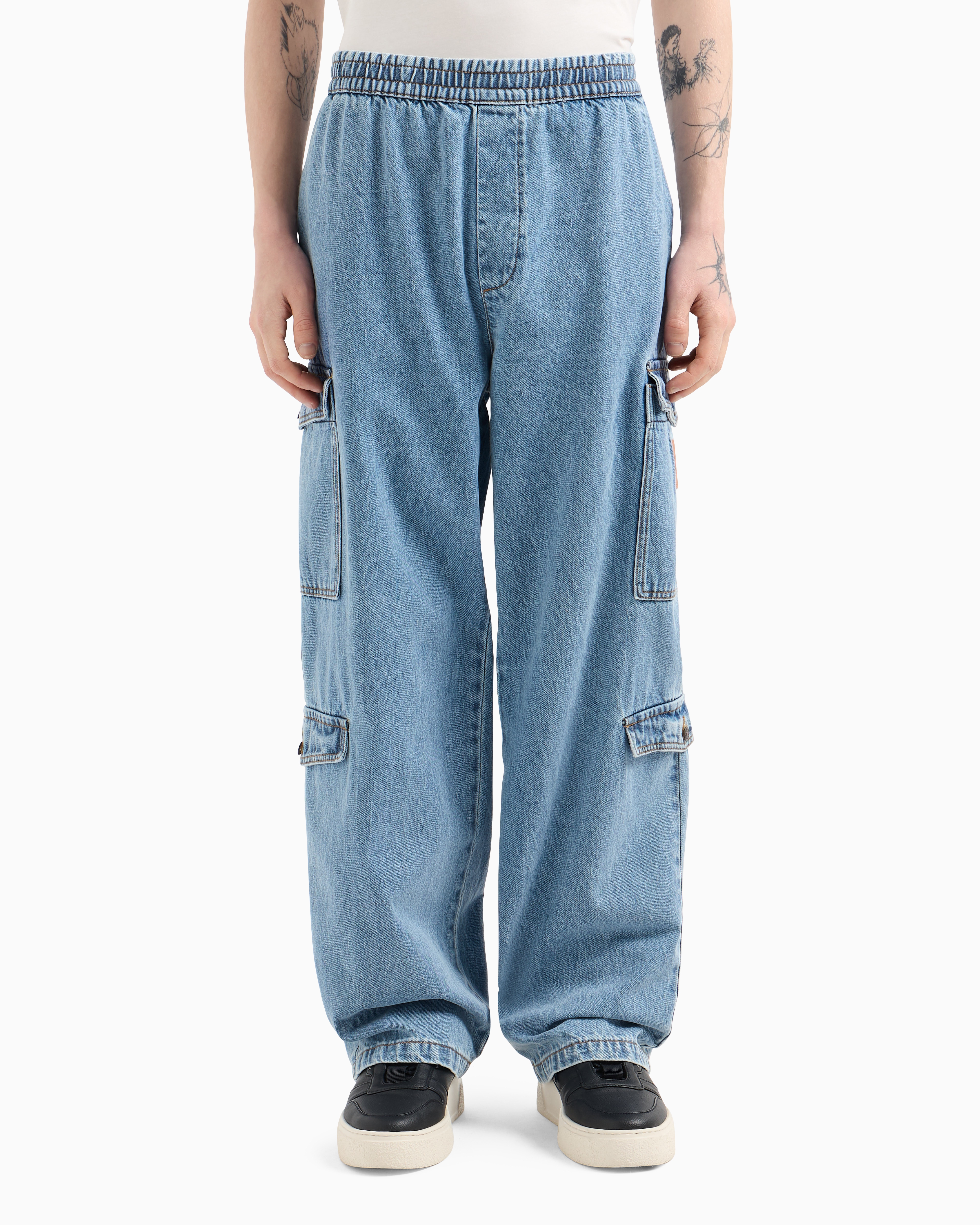 Denim Cargo Jeans