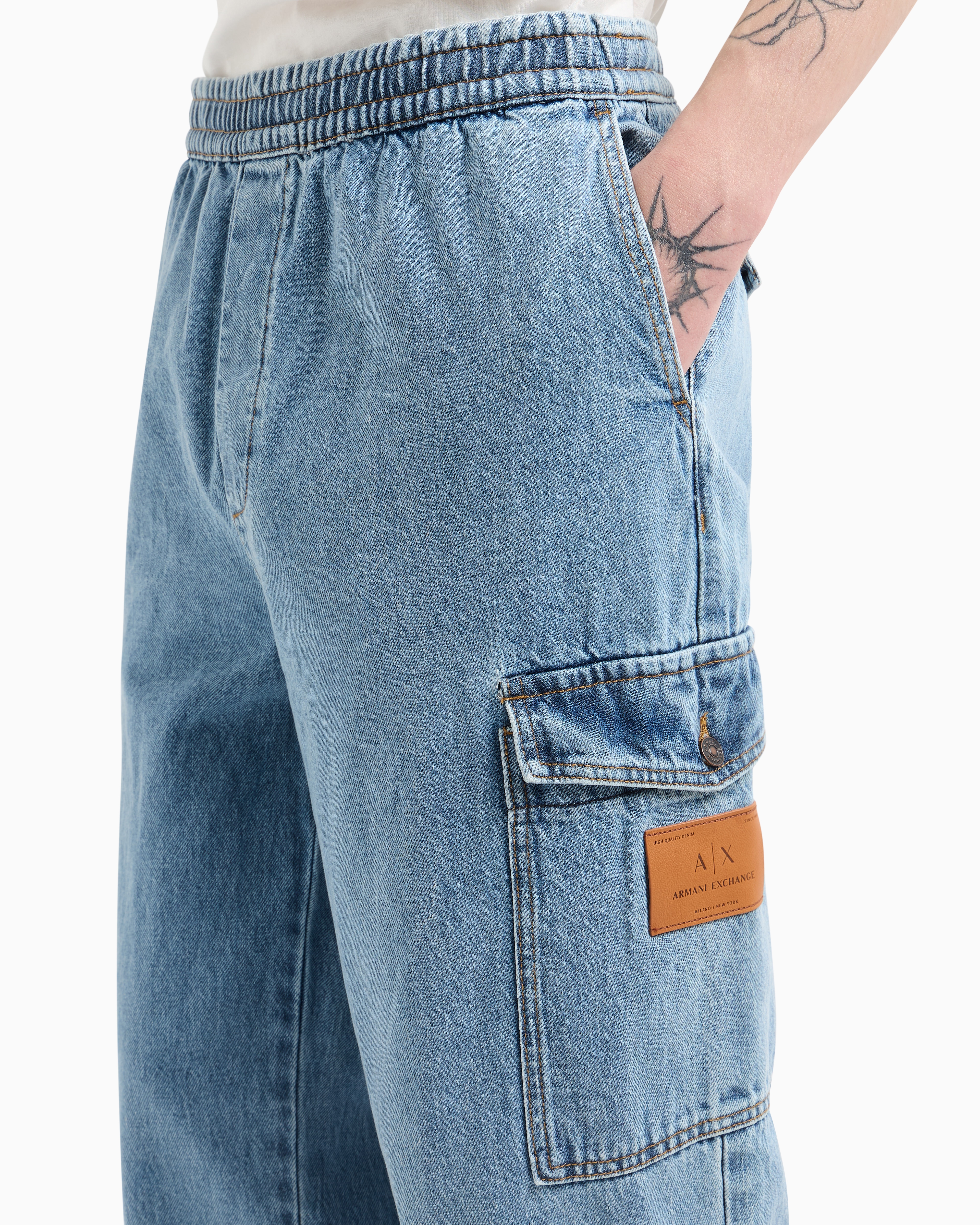 Denim Cargo Jeans