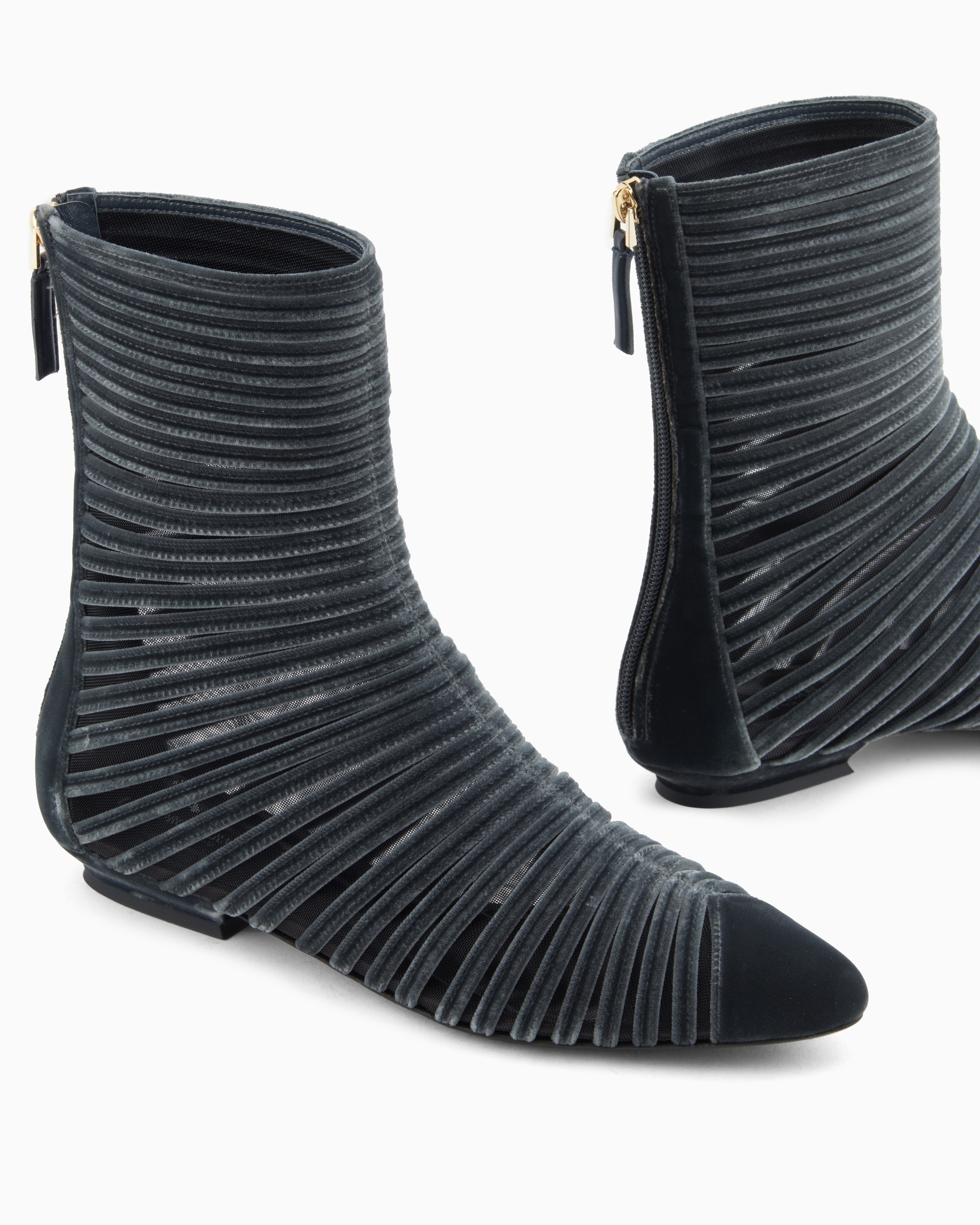 Giorgio Armani Booties In Gray