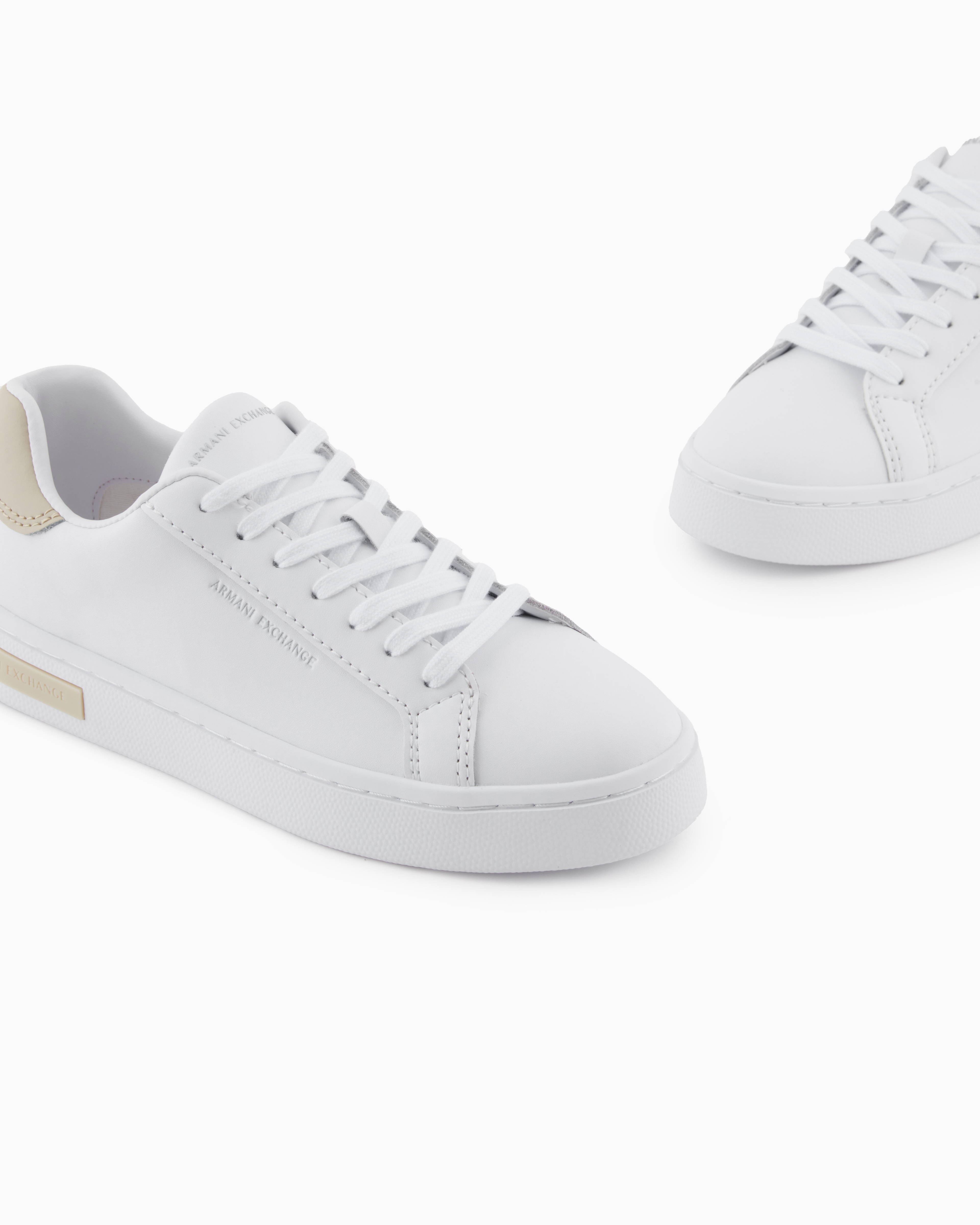 Armani Exchange - Sneakers with laces and logo, Woman, White, Size: