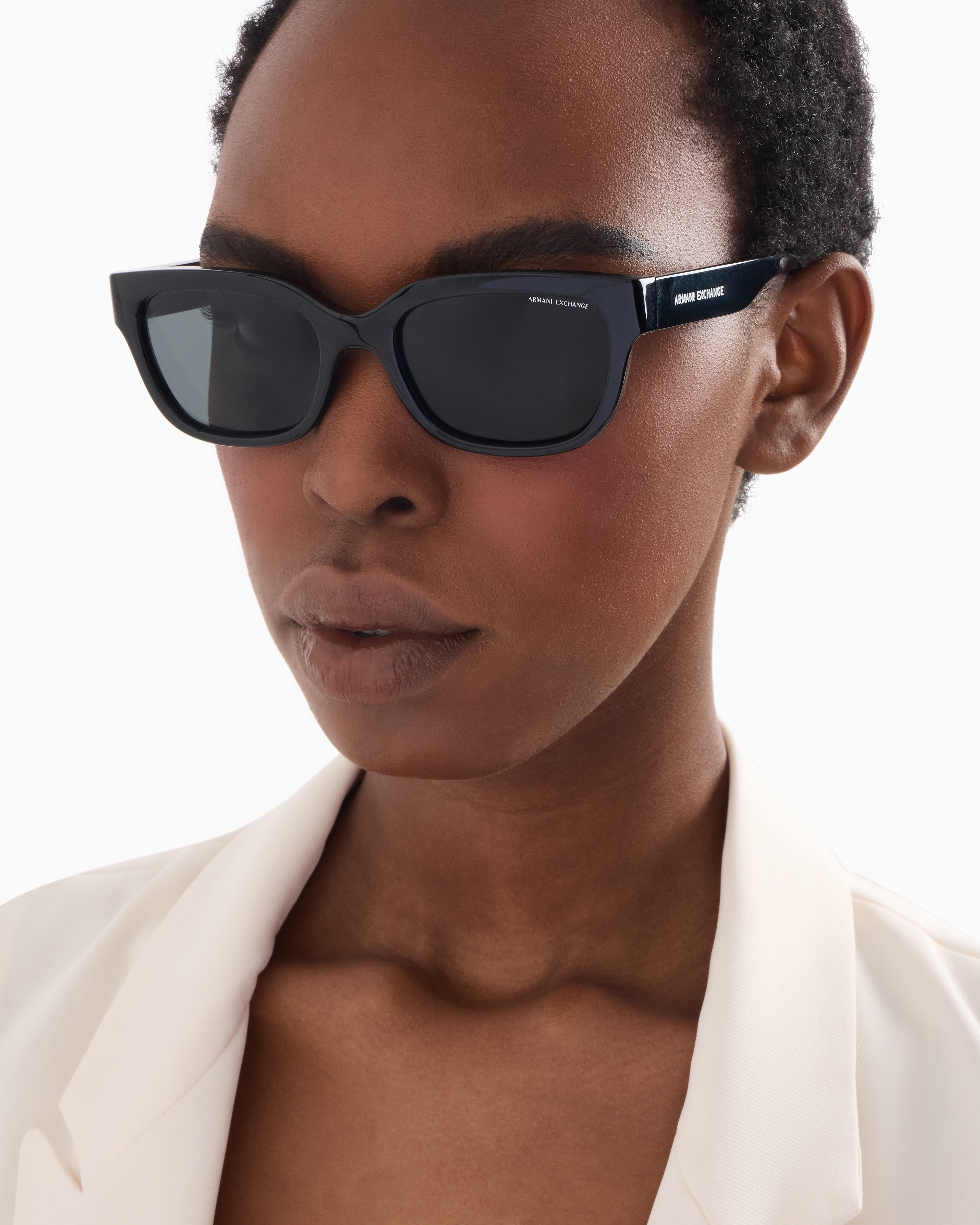 Armani Exchange - Irregular-shaped women’s sunglasses , Woman, Black, Size: 54L
