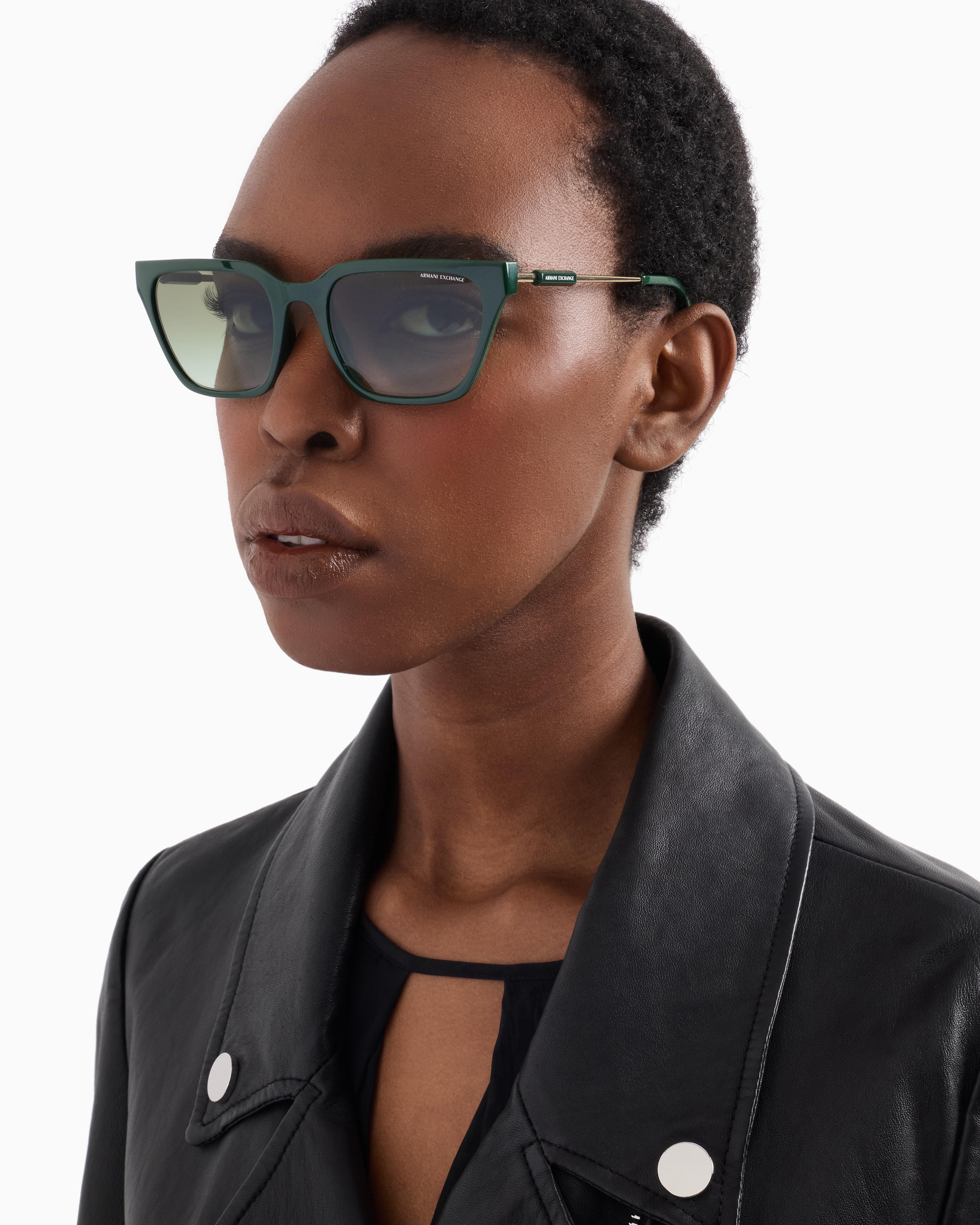 Armani Exchange - Women’s cat-eye sunglasses, Woman, Green, Size: 55L