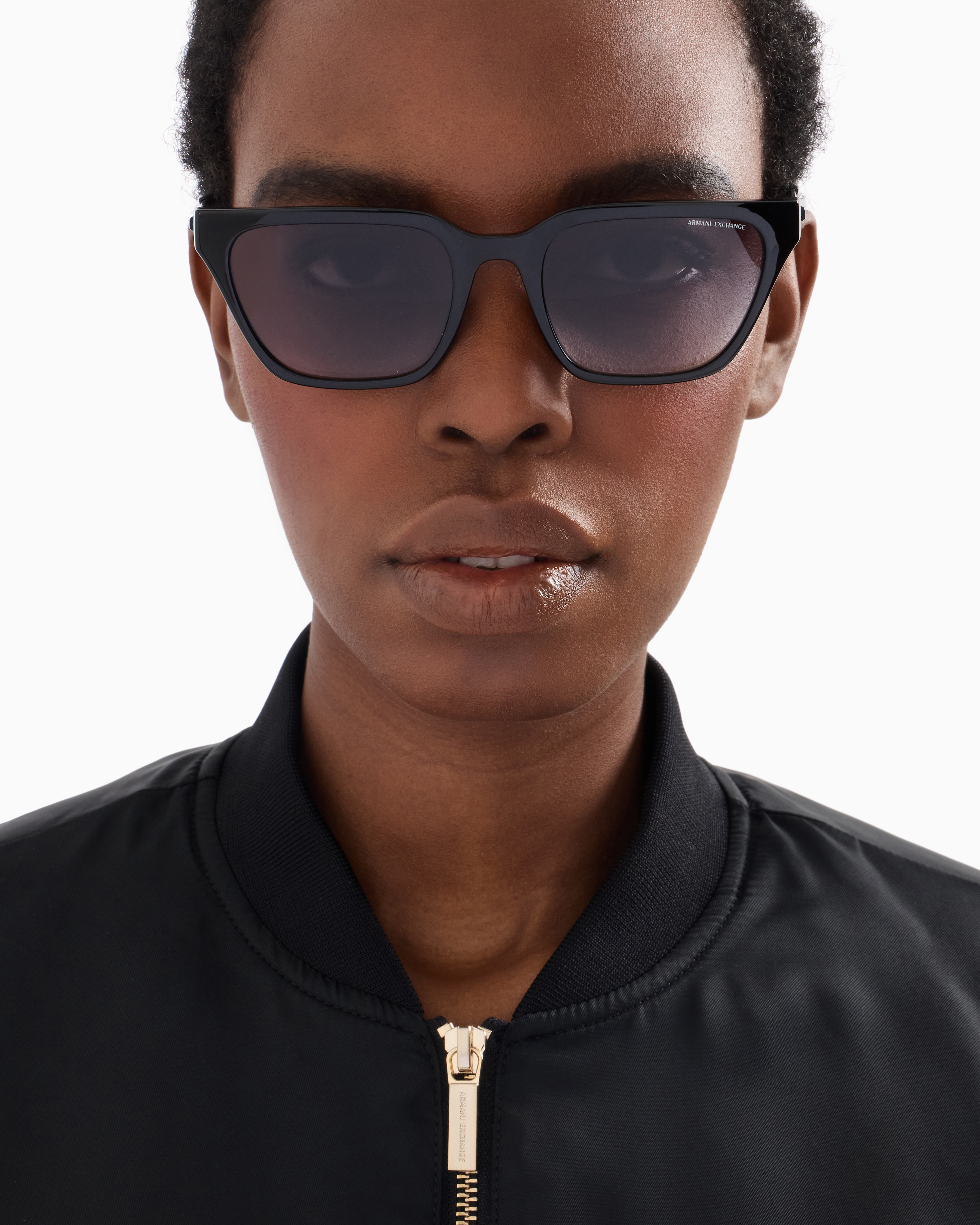 Armani Exchange - Women’s cat-eye sunglasses, Woman, Black, Size: 55L