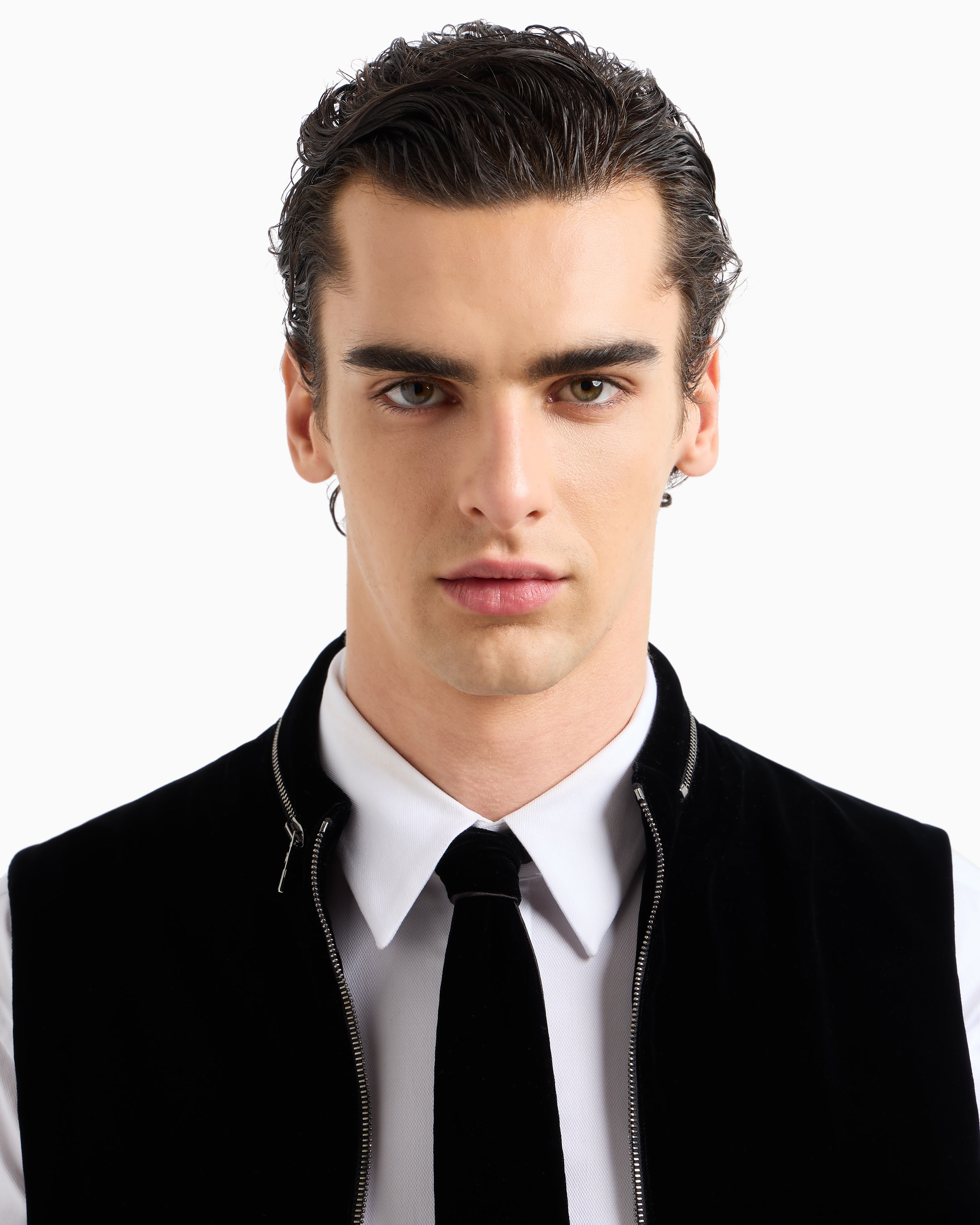 Giorgio Armani アルマーニ ブラック ベルベット ネクタイ ネクタイ キュプラベルベット | Giorgio Armani