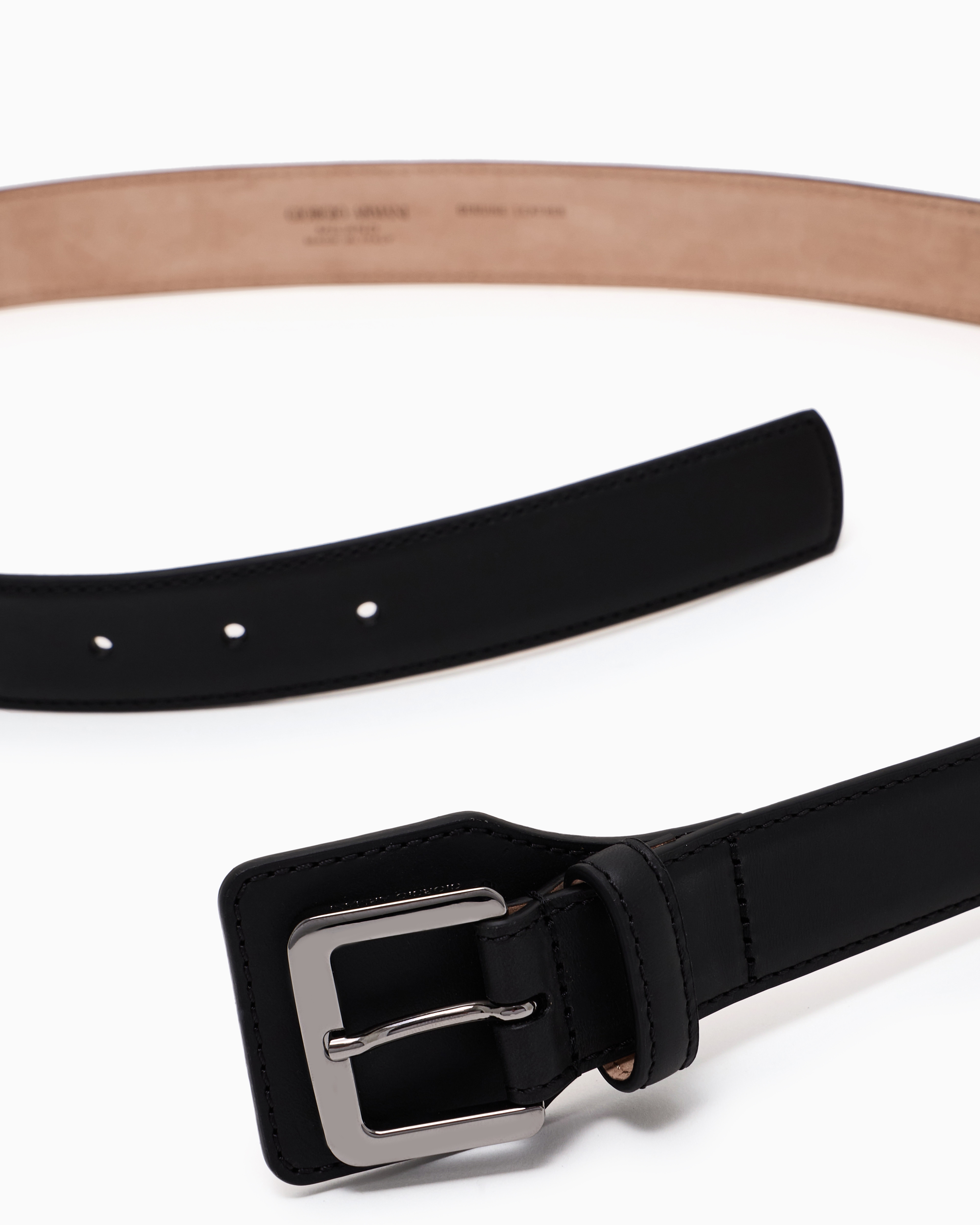 Giorgio Armani ブラックレザーベルト undefined