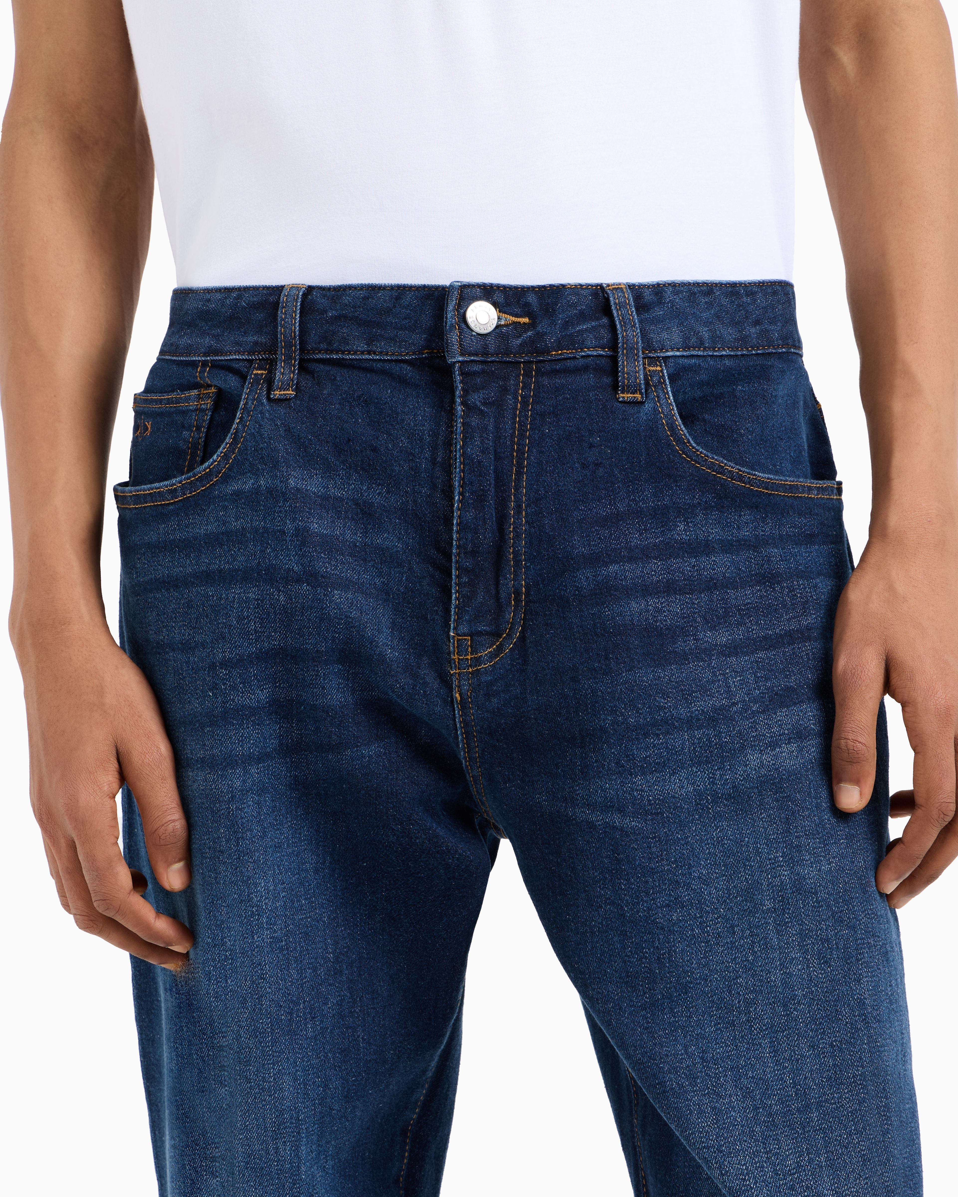 Armani Exchange - Stretch cotton denim jeans, Man, Blue, Size: