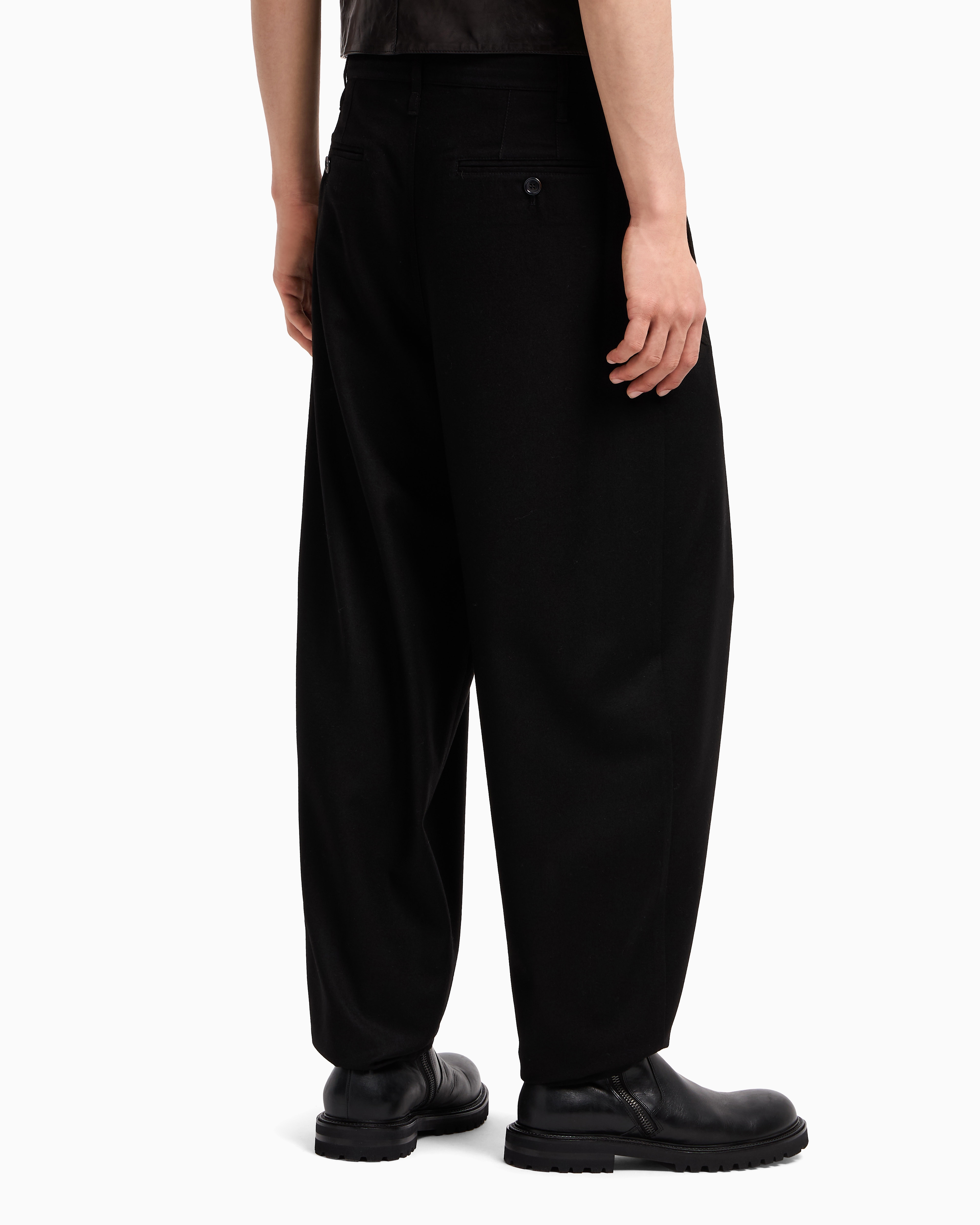シングルタックパンツ 軽量ウールクロス | Giorgio Armani