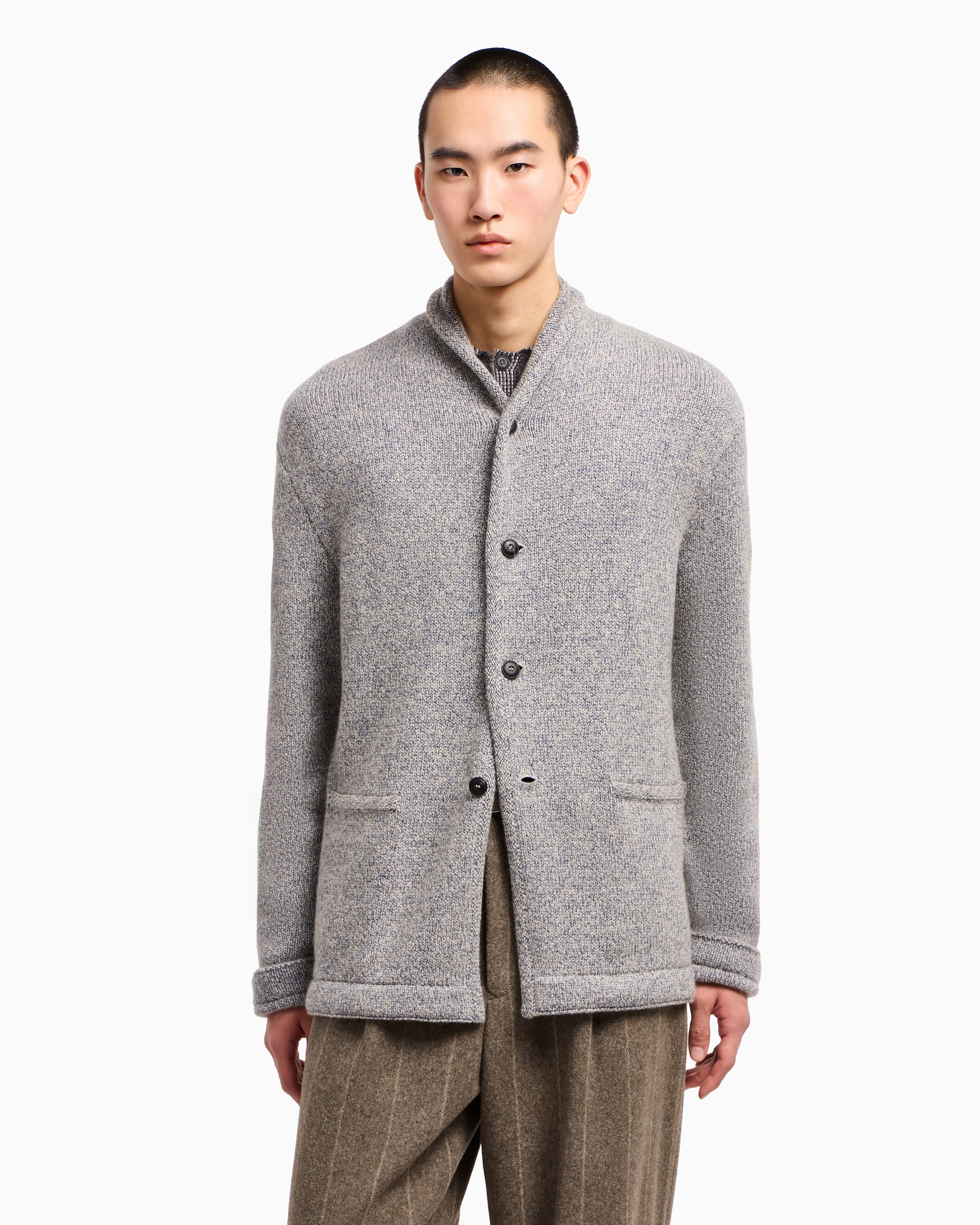 ​【良品/イタリア製】EMPORIO ARMANI コットンカーディガン 38 EMPORIO ARMANI カーディガン 「エンポリオ アルマーニ」カーディガン