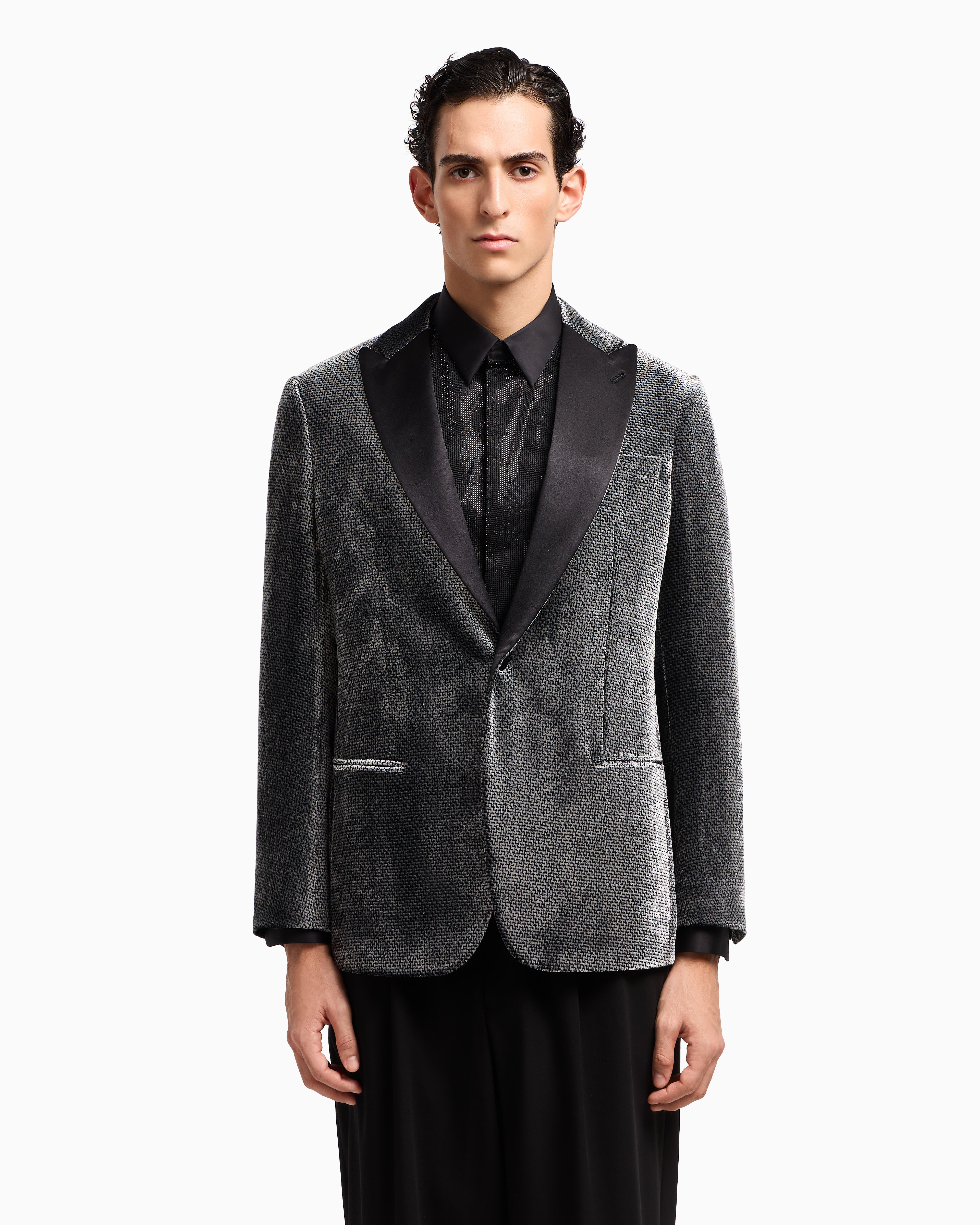 90s【GIORGIO ARMANI】ベロア タキシード テーラードジャケット 90s【GIORGIO ARMANI】ベロア タキシード テーラードジャケット