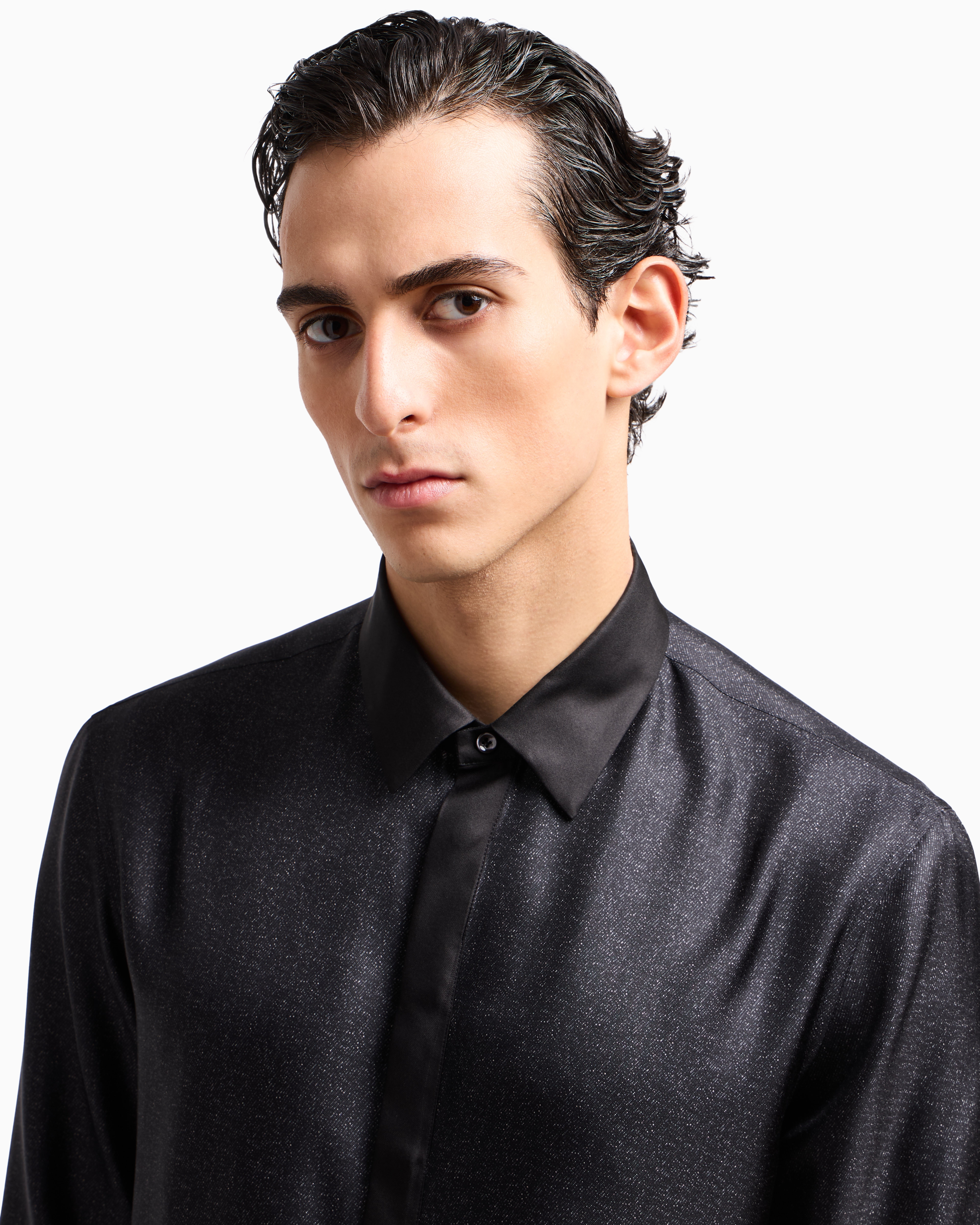 専用 アルマーニ シルク マント Giorgio's シャツ シルクツイル 斜めプリント | Giorgio Armani