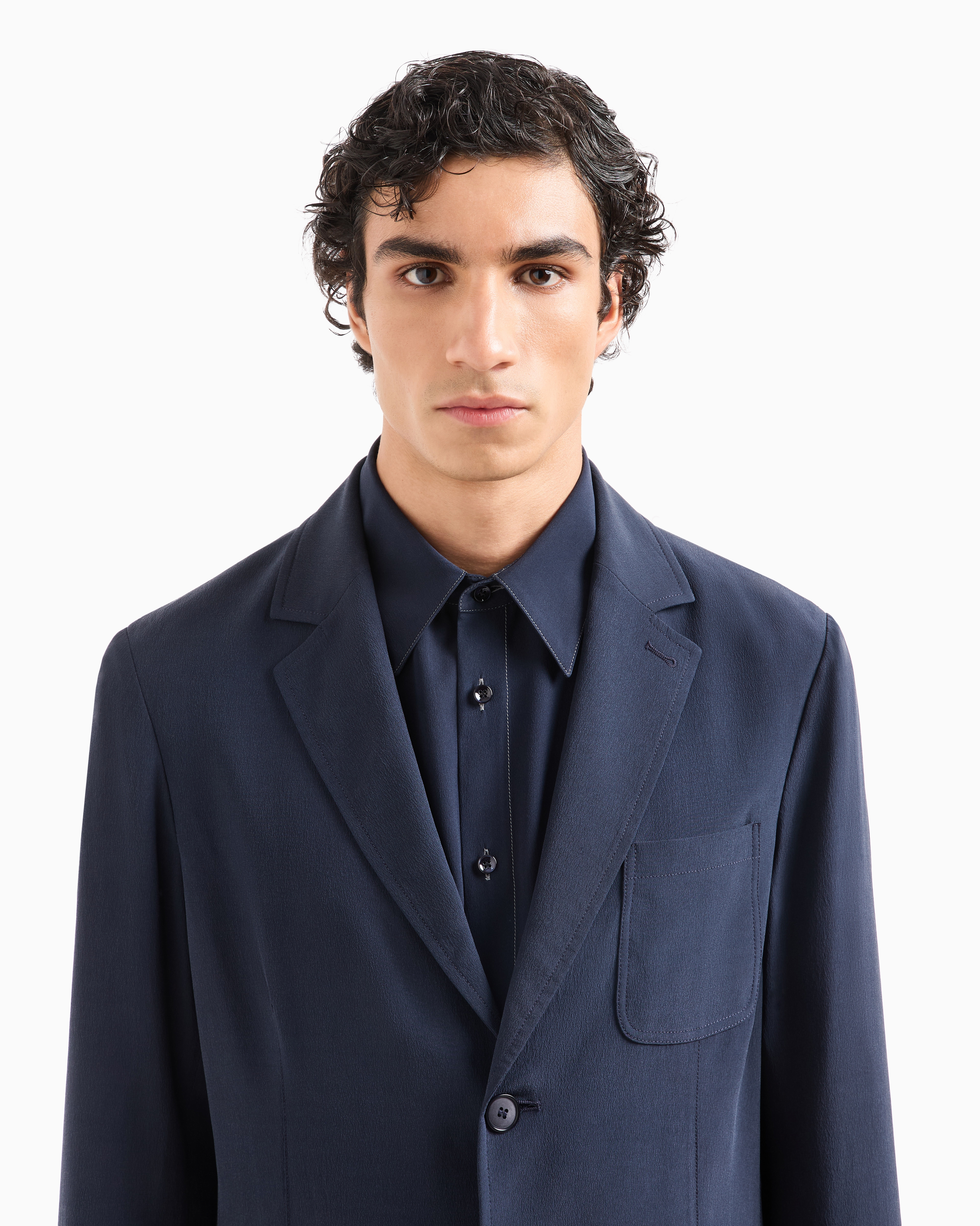 美品.ジョルジオアルマーニ　３８ シルク　シングルブレストジャケット キャディ undefined