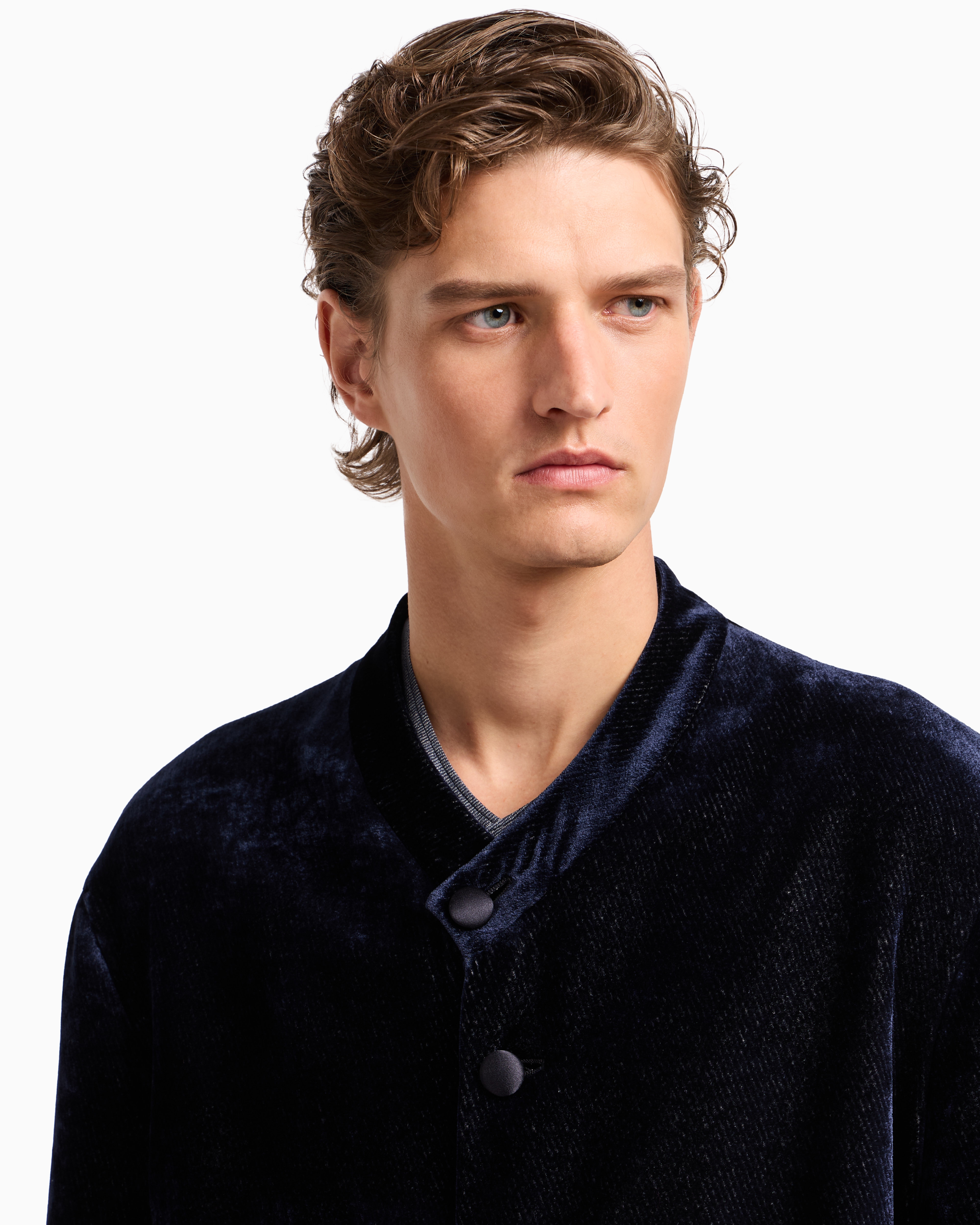 Giorgio's シングルブレストジャケット ベルベット 斜めプリント