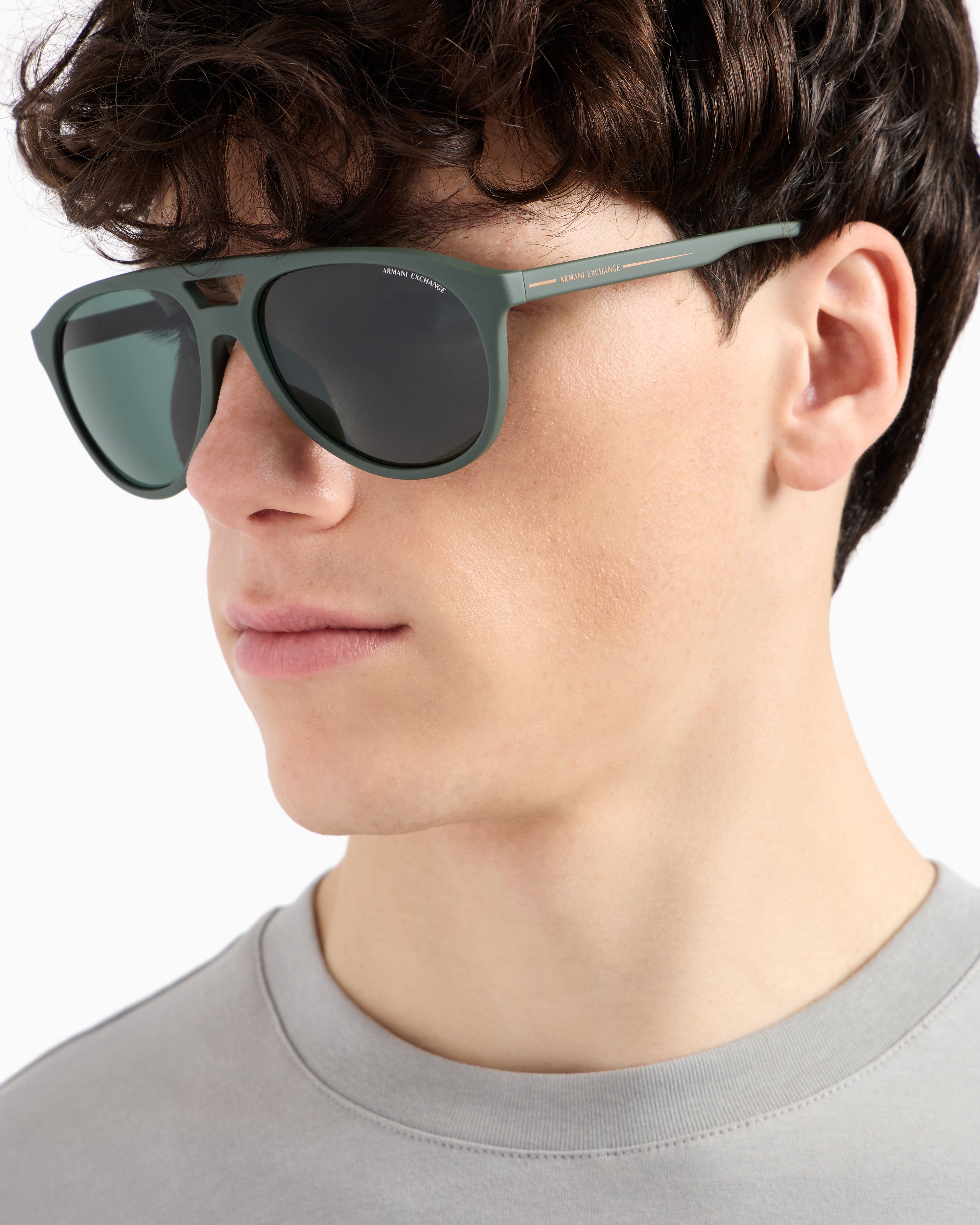 Armani Exchange - Men’s aviator sunglasses, Man, Green, Size: 59L